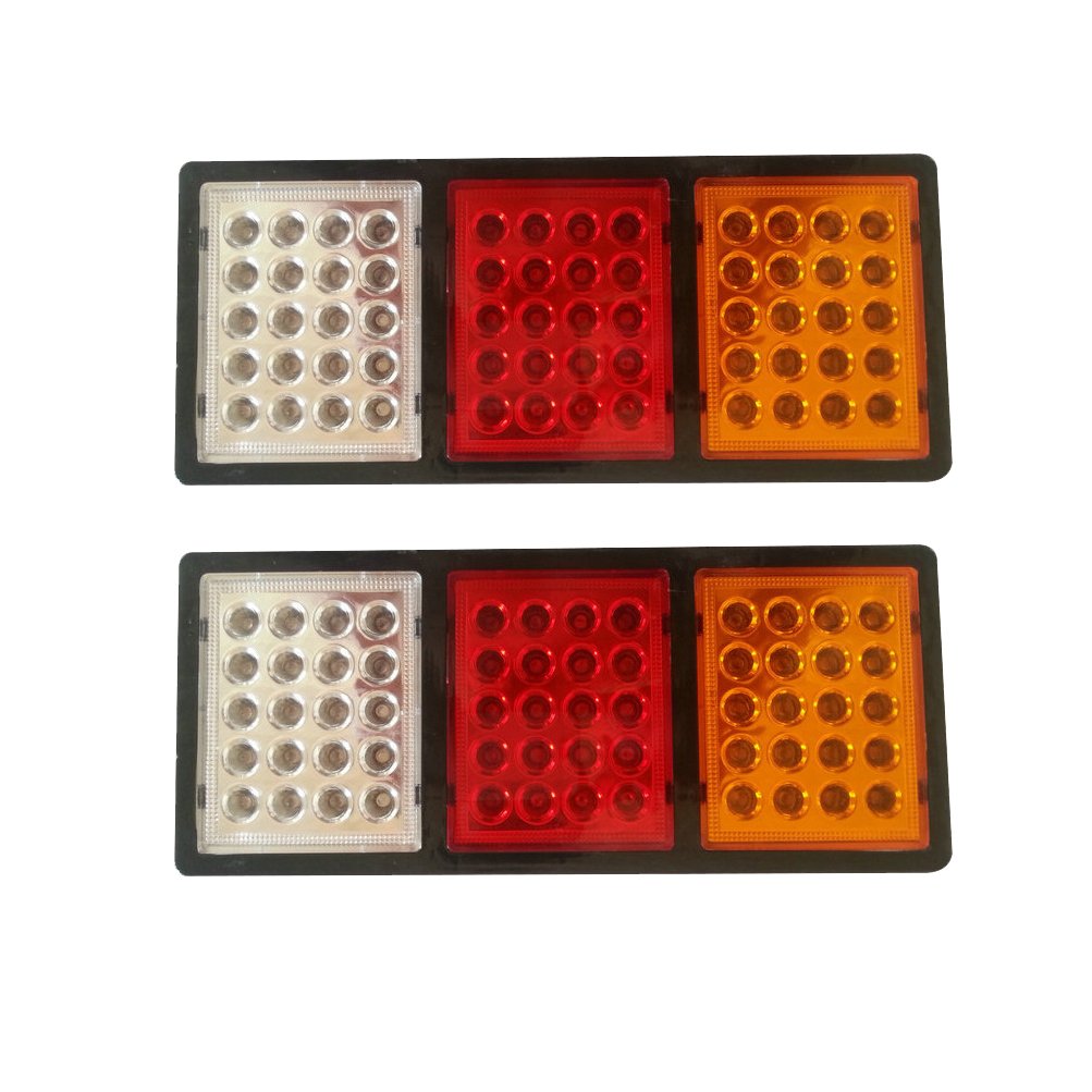 HEHEMM60 LEDs Truck Rear Tail Light Car Warning Light Tailights for Truck Boat Trailer Caravan (Pack of 2)