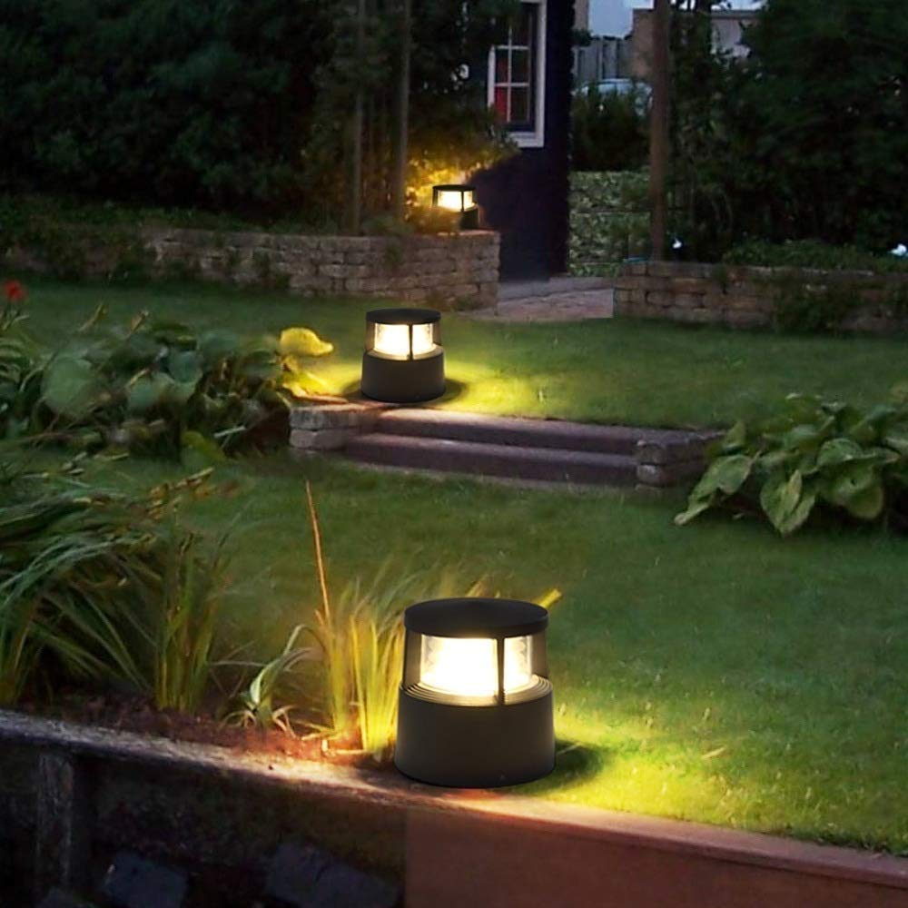 Esterno IP54 Impermeabile Prato Luce Cortile Cancello Parete Alluminio Acrilico Ombra Pilastro Lampada Colonna Esterno Villa Giardino Corridoio Corridoio Portico Decorazione Dissuasore Post Lanterna