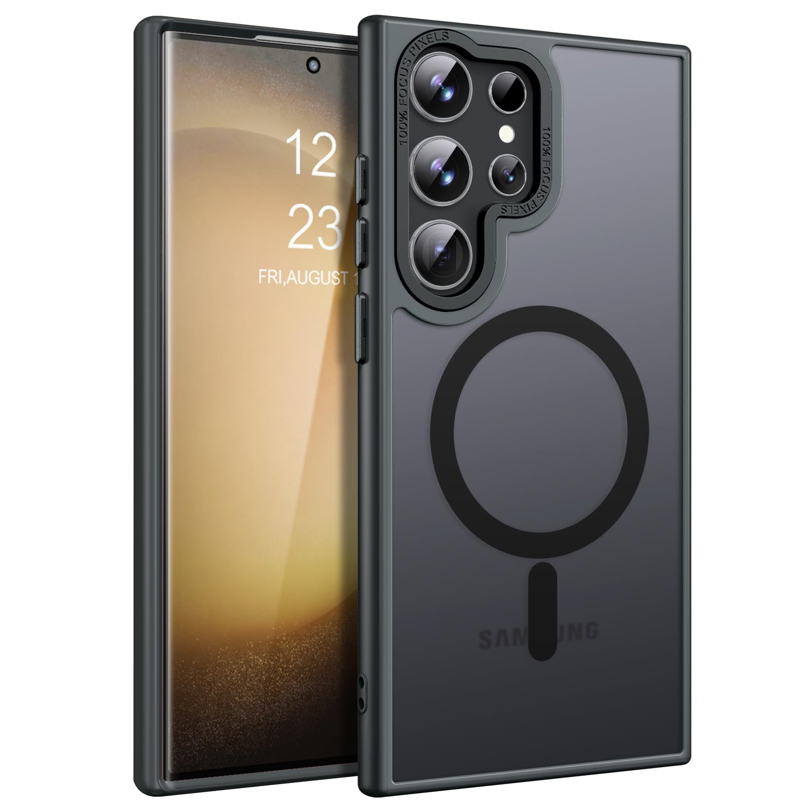 BENTOBEN Samsung Galaxy S23 Ultra Case [Compatible with Magsafe] Translucent Matte Magnetic Galaxy S23 Ultra Case Slim Thin Shockproof Women Men Phone Cases Cover for Samsung S23 Ultra 6.8