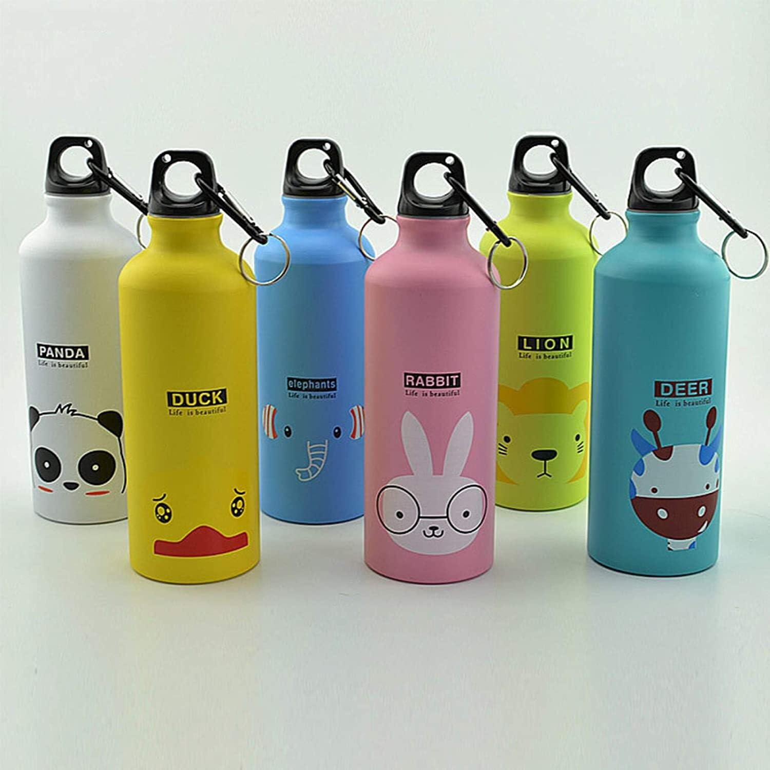 Borracce Sportive, Tazza Da Viaggio Isolata Borraccia Portatile Con Animali Adorabili Scuola Per Bambini Boccetta Isolata Sottovuoto Studente Borraccia Termiche Sportiva(A)