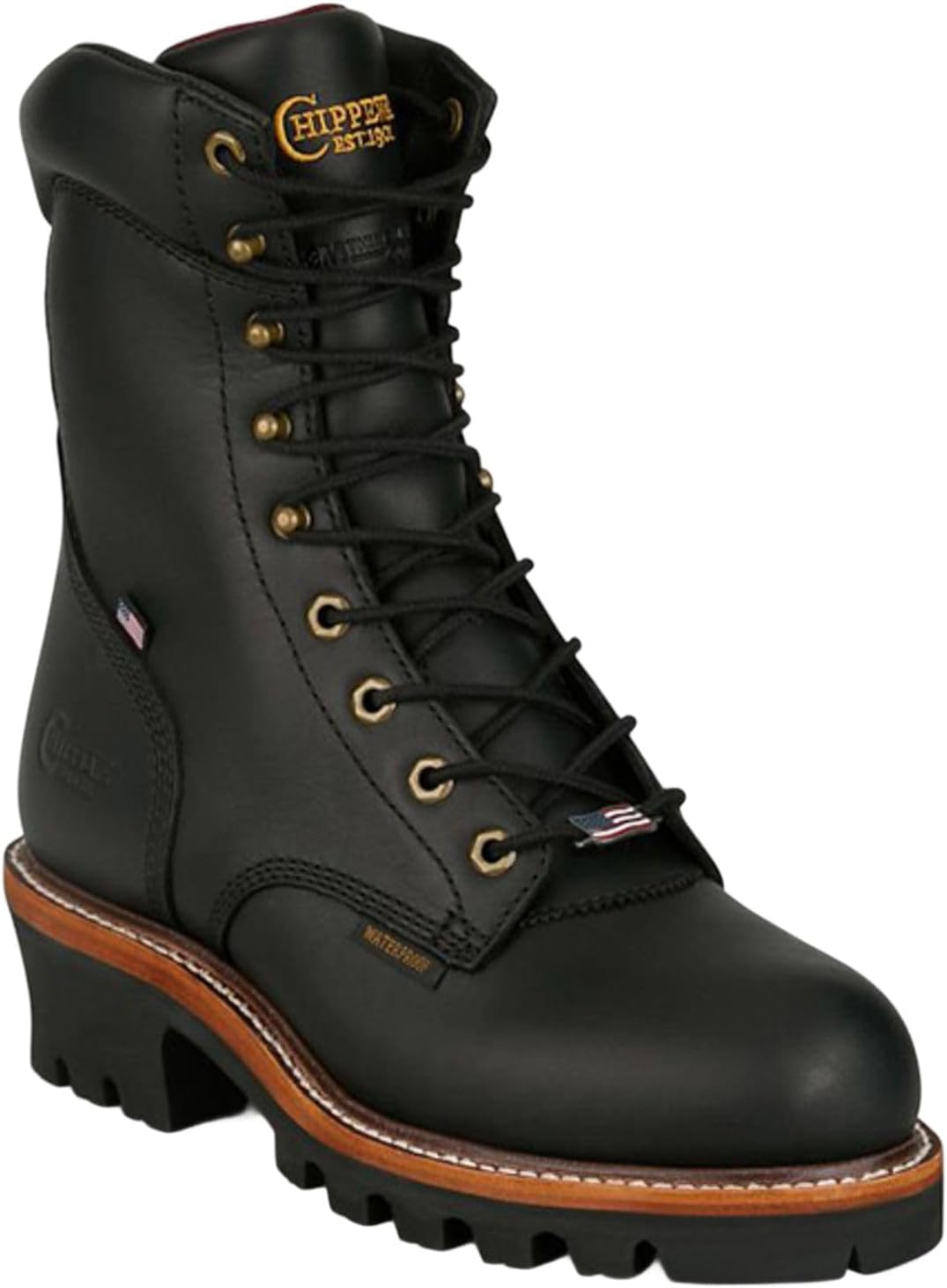 Chippewa Men's 9" Super Logger Waterproof Insulated Work Boot Steel Toe Black 8.5 D(M) US