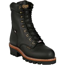 Chippewa Men's 9" Super Logger Waterproof Insulated Work Boot Steel Toe - SL5410 15 EE US Black