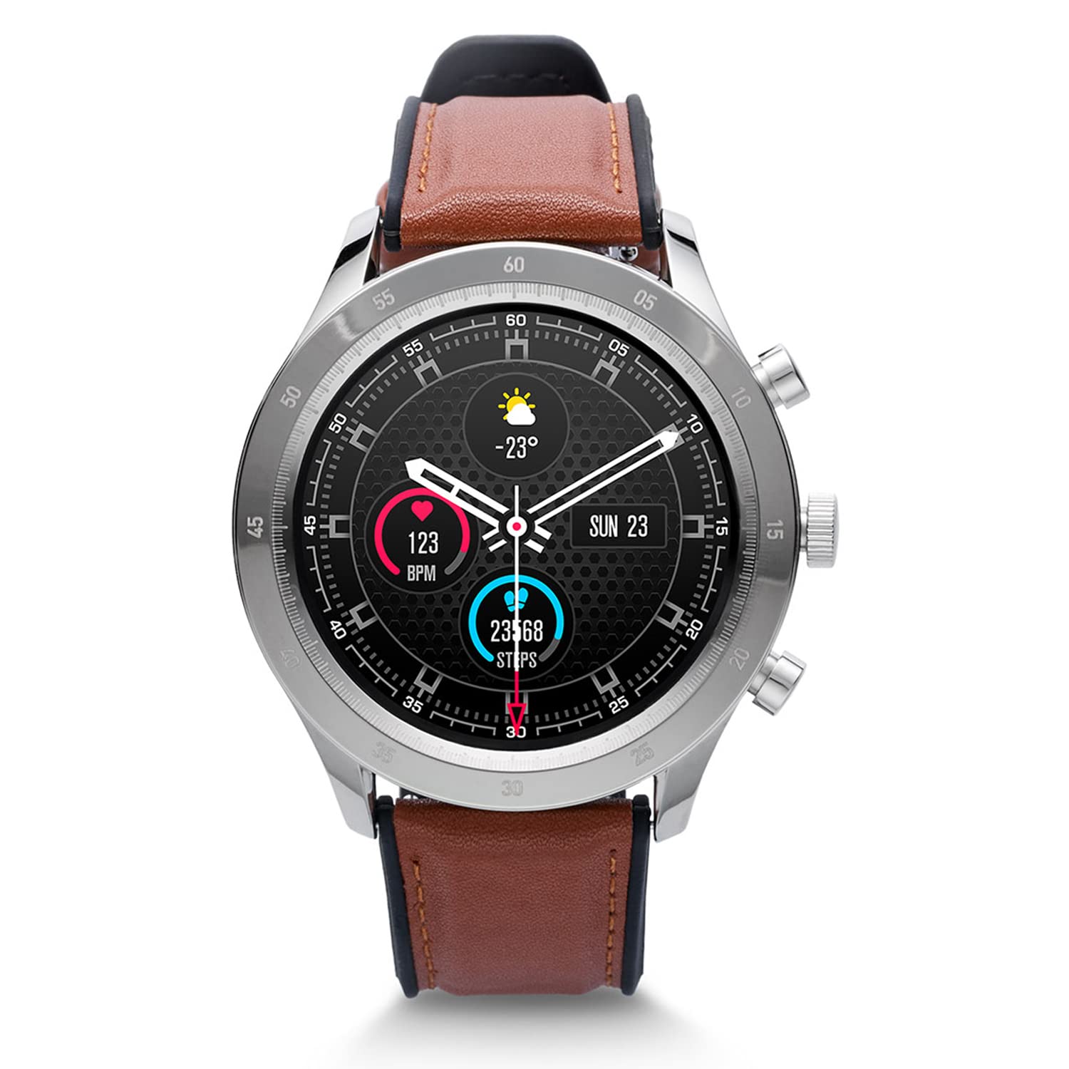 Vibez by Lifelong Urbane Smartwatch-1.32" HD Display-24x7 Heart Rate & Blood Oxygen Tracking-8 Sports Mode-Sleep Monitor-IP67 Waterproof-7 Days Battery Backup (VBSWM36, Silver) (B09ZY1WYNQ) Amazon Price History, Amazon Price Tracker