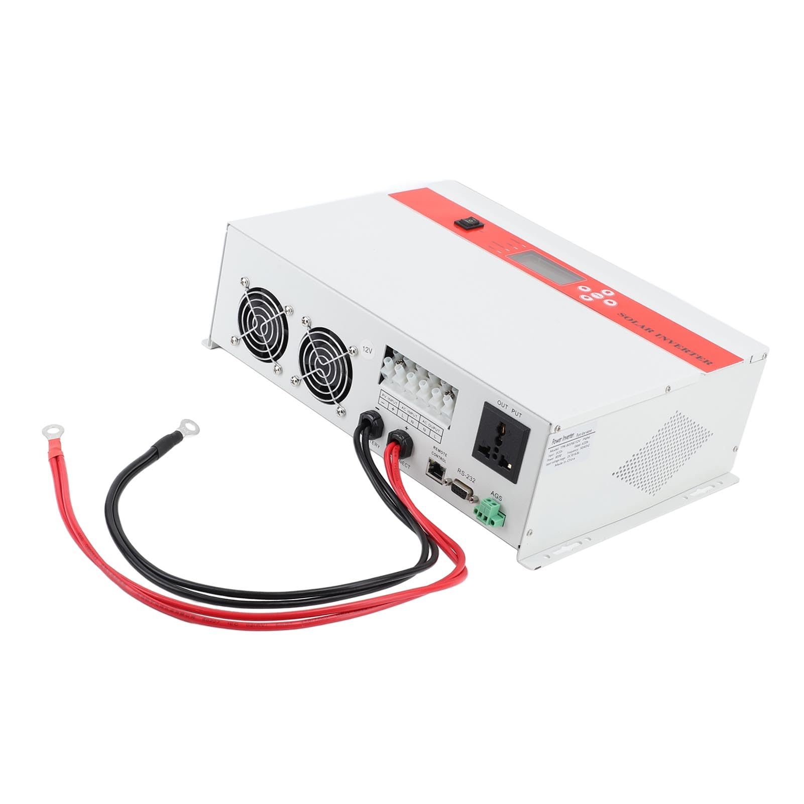 Fdit Stabilizzatore di Tensione Efficiente Inverter a Onda Sinusoidale Pura da 800 W 12 V per Dispositivi di Ricarica Solare Lega di Alluminio 1 unità