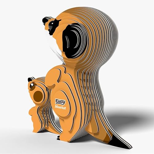 Miniatura 4 de Eugy Meerkat - Rompecabezas 3D, 40 piezas, ecológico, juguetes educativos para niños, niñas y niños a partir de 6 años