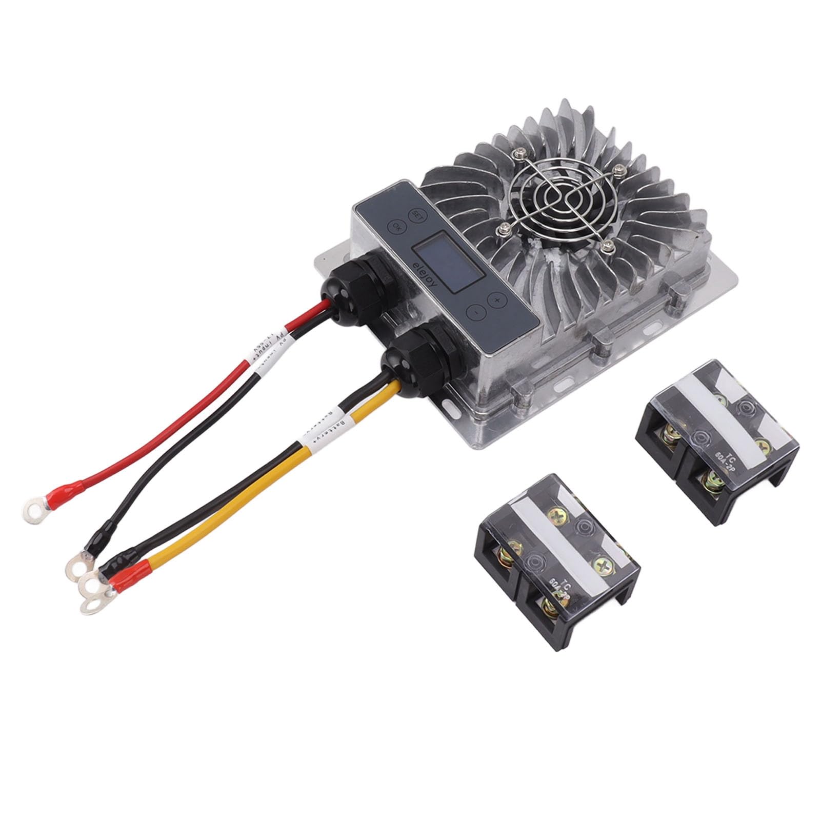 Topiky Kontroler ładowania Słonecznego MPPT 600 W, Regulowany Regulator Panelu Słonecznego 10–30 V, Wyświetlacz LCD, Inteligentna Ochrona, do Układu Poza siecią
