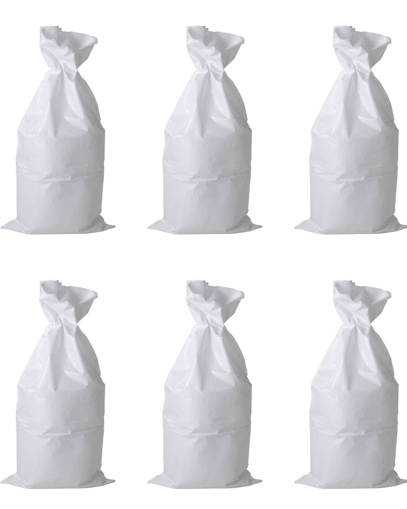 EraGreen 50 pezzi sacchetto in tessuto PP 50 cm x 80 cm bianco 25 kg alto antistrappo sacco per il trasporto di cereali sacchetto di sabbia per inondazioni