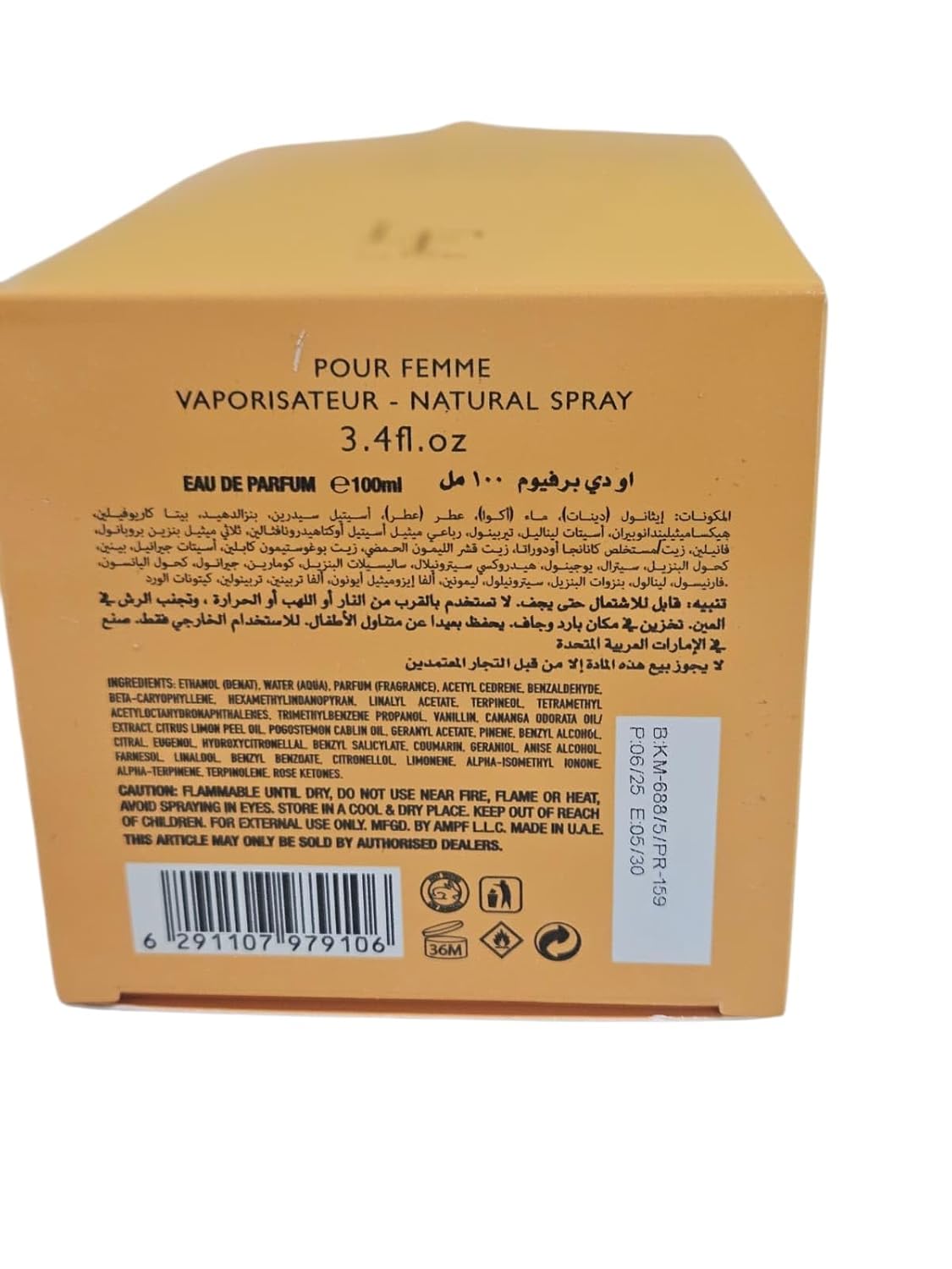 KHADLAJ PERFUMES Aura Manga Splash Perfume by La Fede, Luxury Fragrance with Mango, Black Pepper, Blackberry, Jasmine, Lotus, Vanilla Notes, Premium Gold Bottle