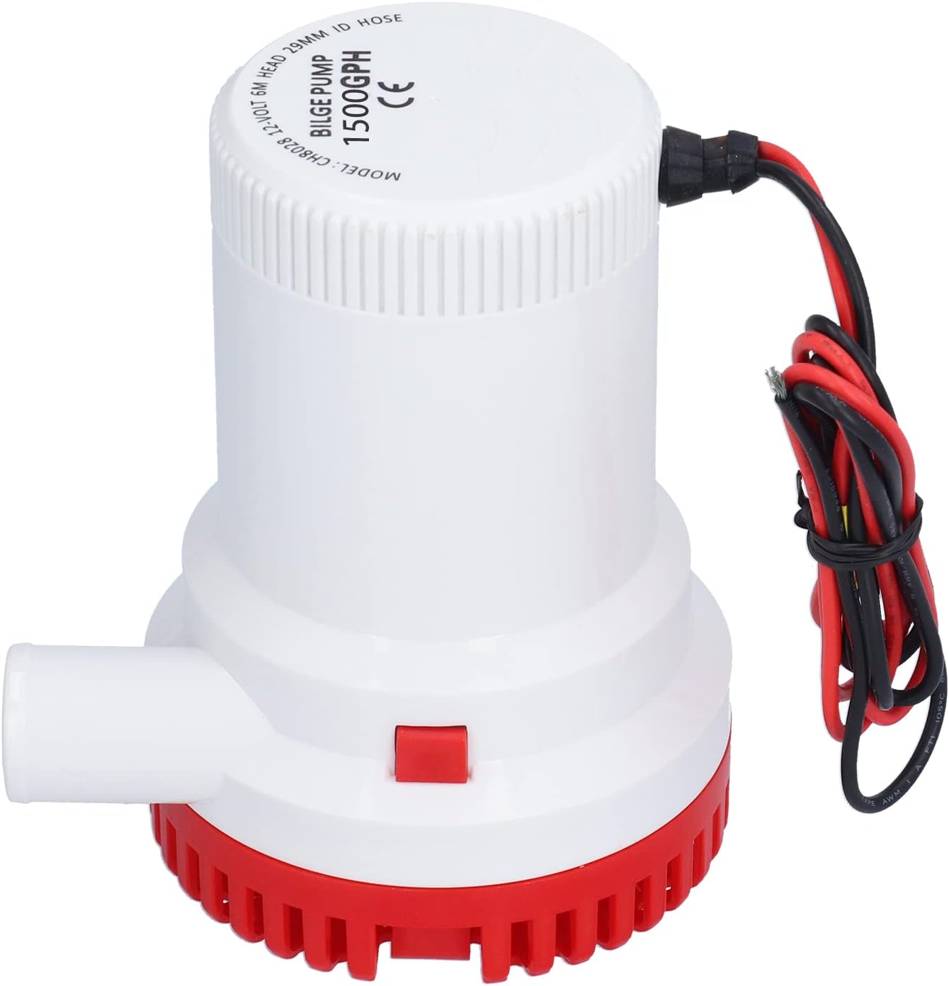 Hilitand High Efficiency Submersible Bilge Pump Low Noise 1500GPH 2000GPH for Water Quality, Sewage, Irrigation (DC12V 1500GPH)