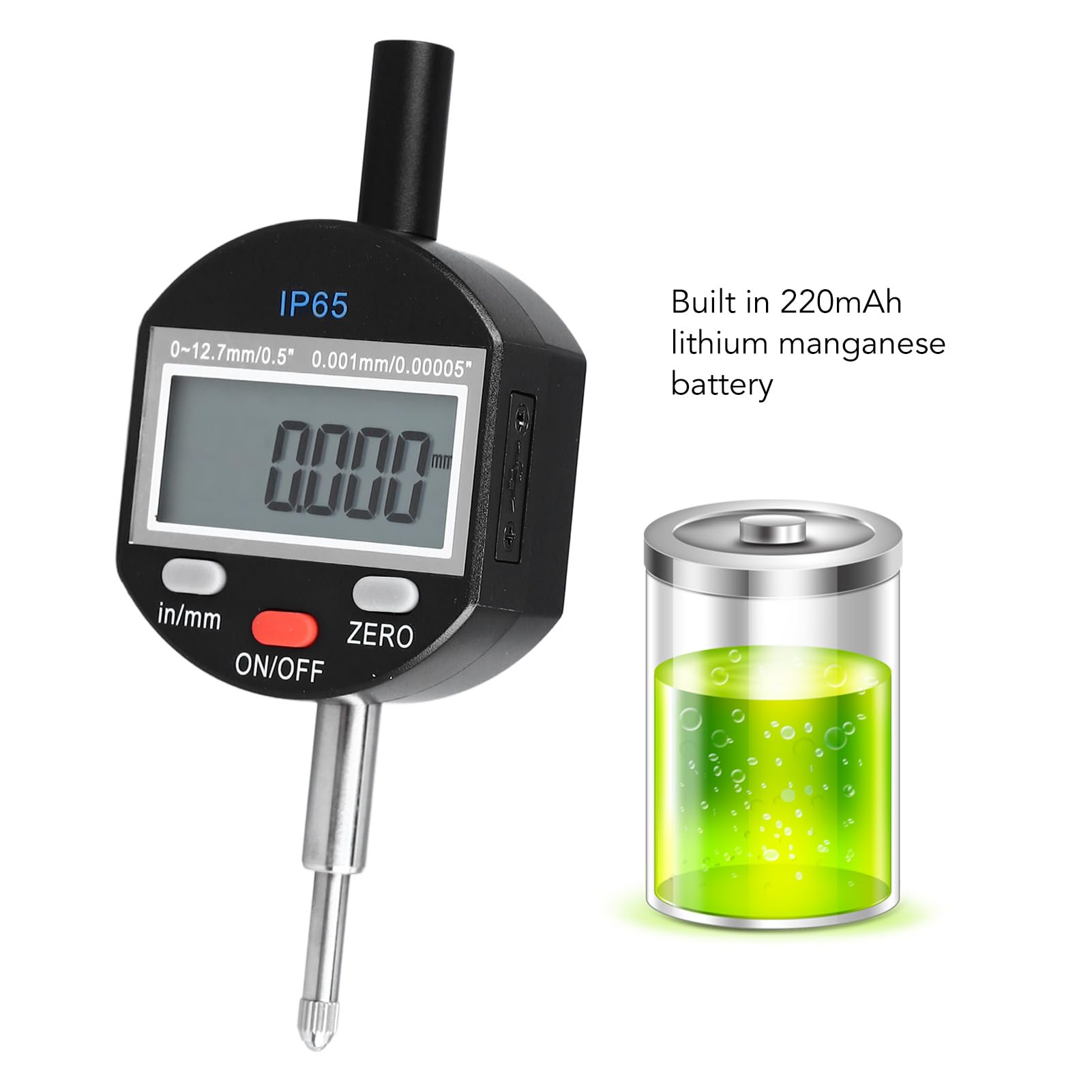 Fafeicy Indicateur Numérique Alliage Aluminium Comparateur Électronique 0 à