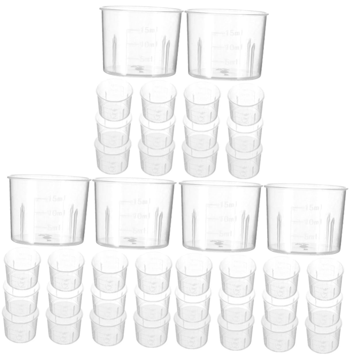 GLEAVI 300 Pièces Petite tasse à mesurer en plastique verre mesureur cuisine verre mesureur plastique Tasse mesure cuisine outils de mesure de liquides tasses de laboratoire Réutilisable