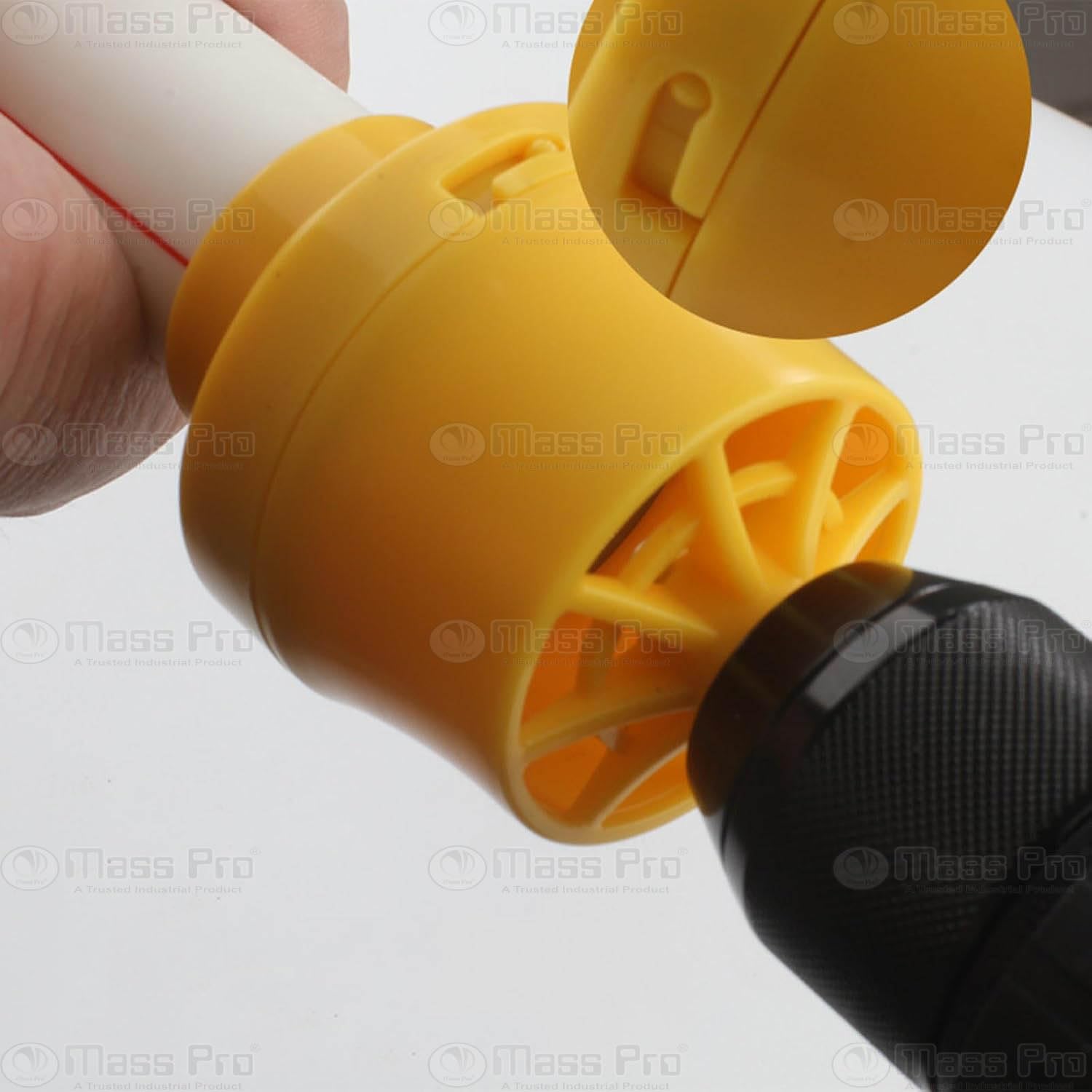 Mass Pro PVC Pipe Threader - PVC Thread Maker Tool for Electric Drill - PVC Threader Kit with 3 Dies, 3 Dies,1/2", 3/4", 1" Pipe - Pipe Threader Plumbing Tool 1