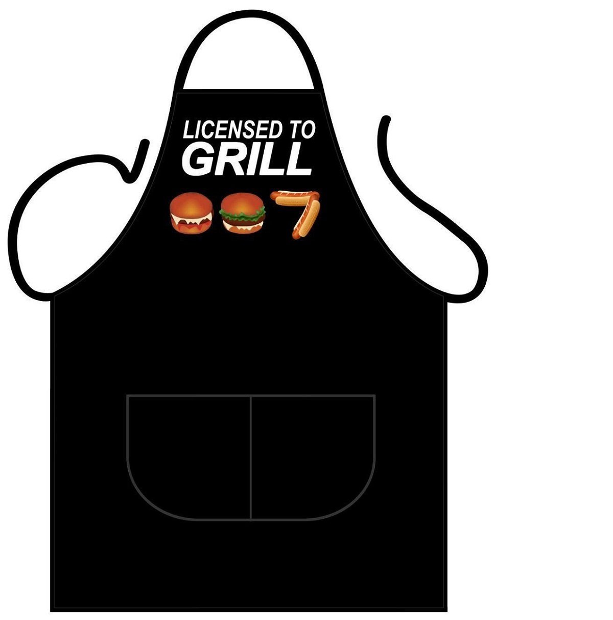 (FF11) Unisex Ladies Women Men Adult Aprons Novelty Chefs Butchers Kitchen Catering BIB (ONE Size, Black Licensed to Grill Burger Apron)