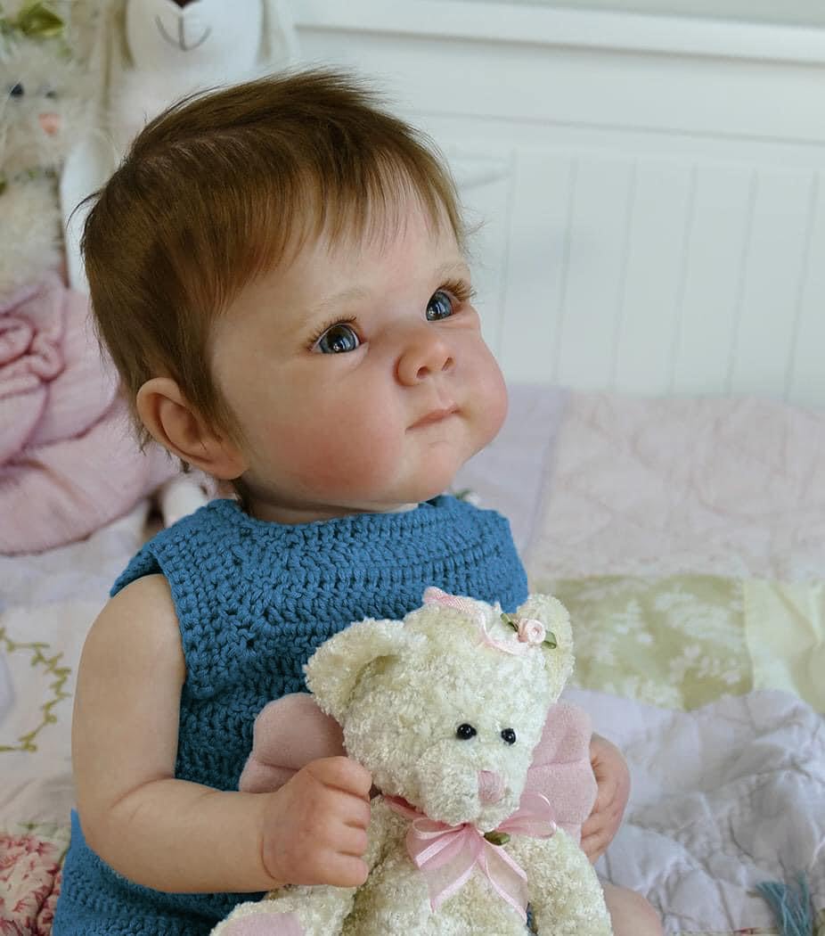 Reborn lalka dziewczynka Reborn Baby 19 cali, ręcznie wykonana, nadaje się do prania, realistyczna lalka dla dziewczynek, miękkie winylowe ciało, jak prawdziwe dziecko