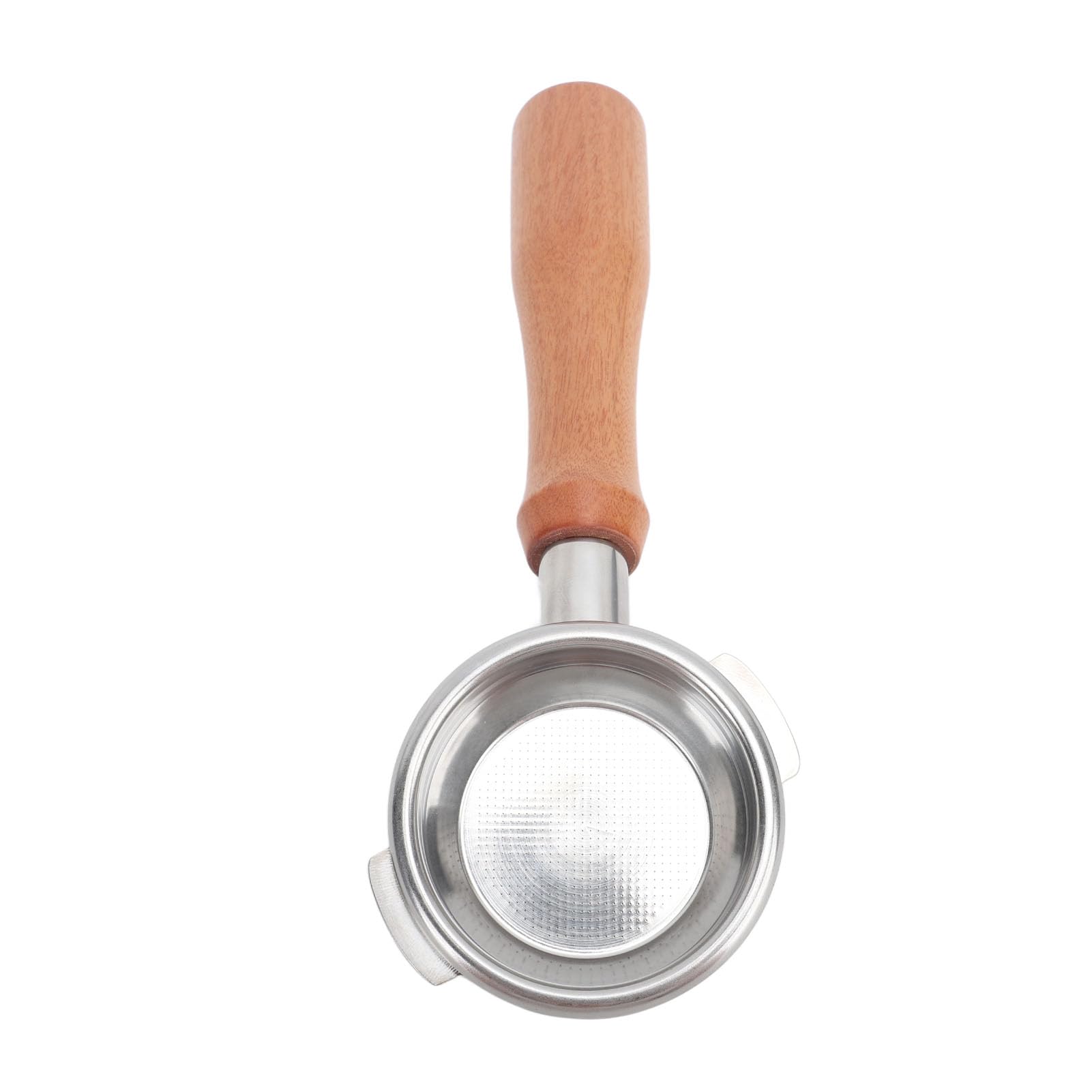 Portafiltro da 58 mm senza fondo 2 orecchie filtro senza fondo staccabile per macchina da caffè in legno massello e acciaio inossidabile per NOWWA (Stile 4)