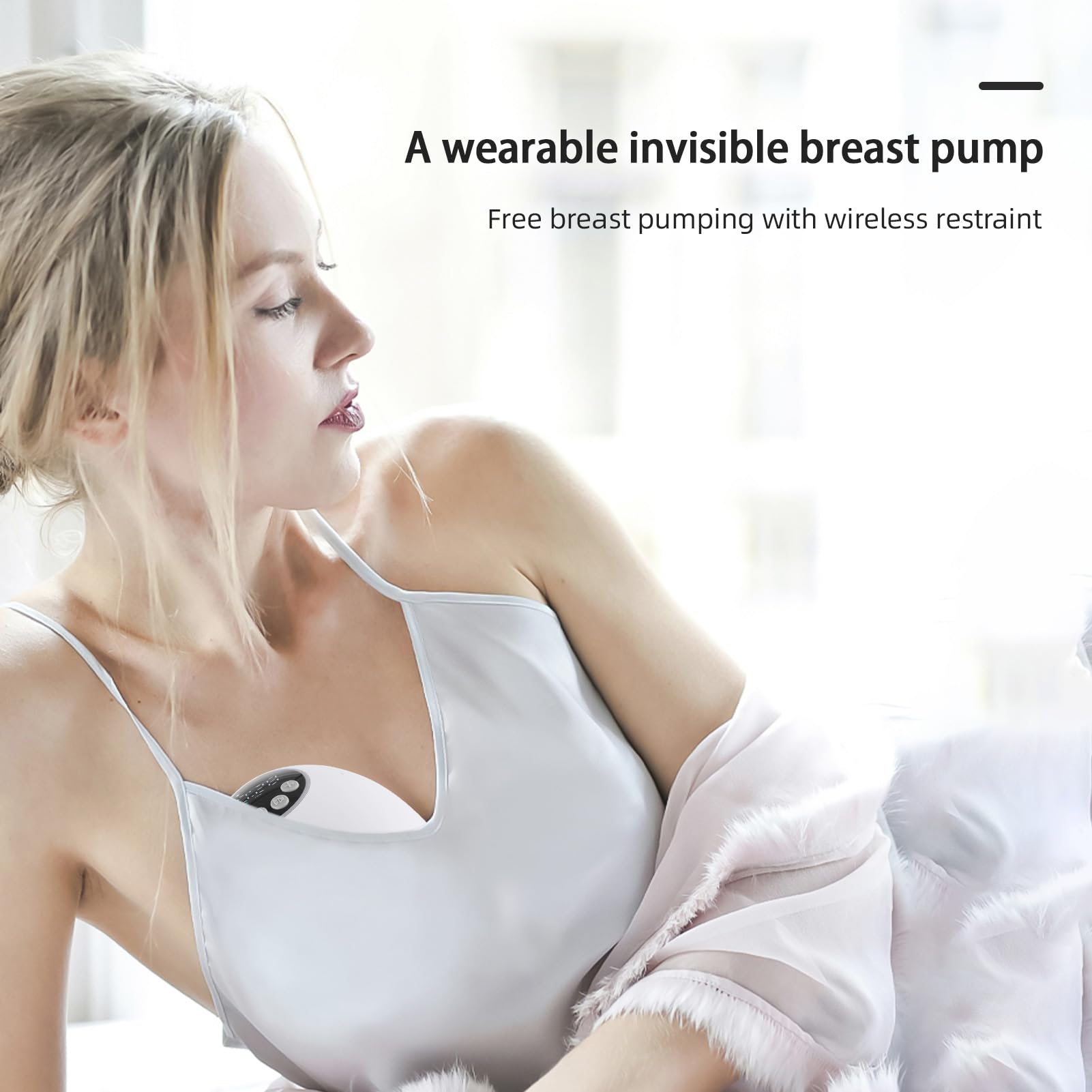 Luocute Tiralatte Indossabile, Tiralatte Elettrico a Mani Libere con 4 modalità 12 Livelli, Doppia Flangia Sigillata, Senza BPA, capacità 160 Ml, Batteria Integrata da 1200 MAh, per (Pompa singola)