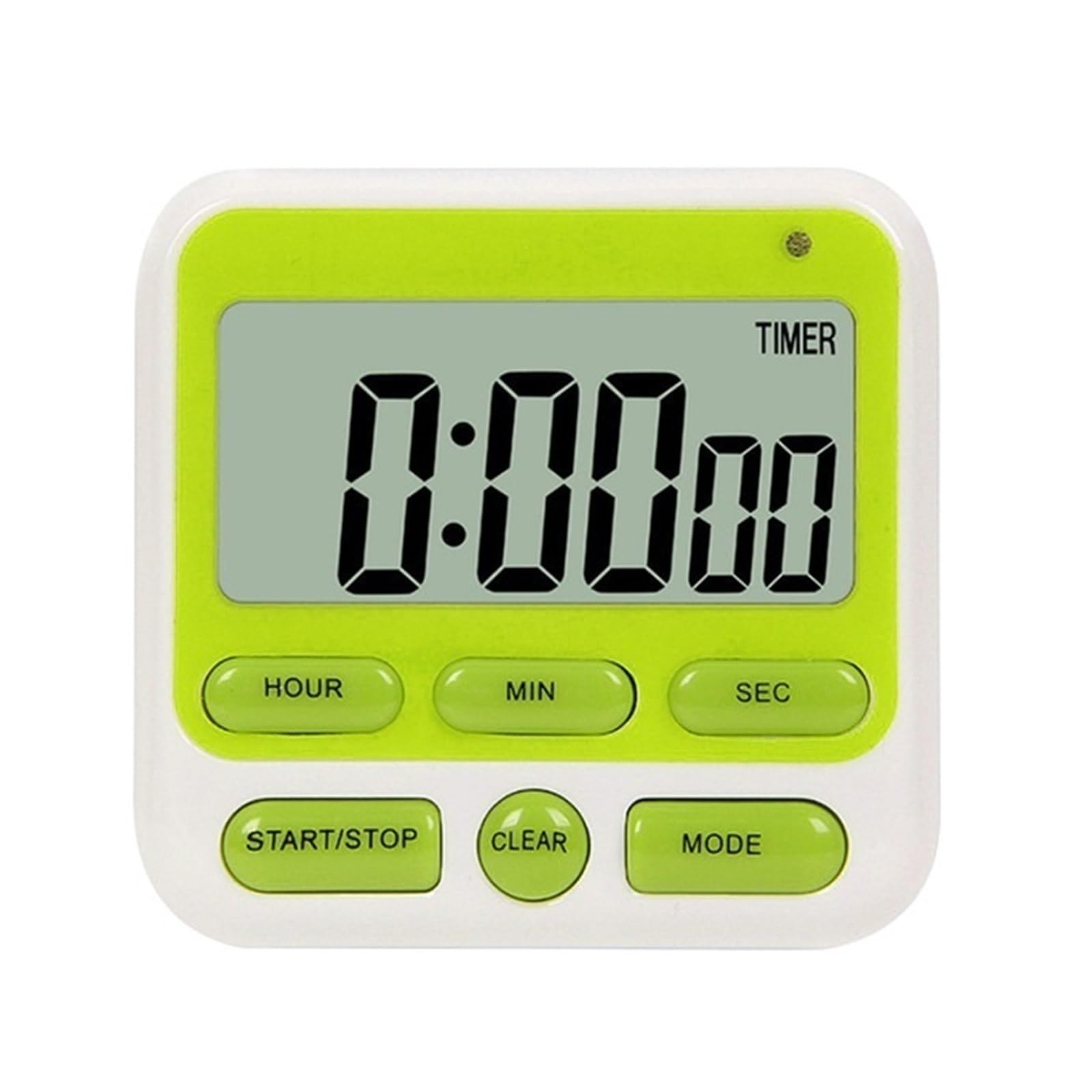 Digital Screen Kitchen Timer Large Display Square Cooking Count Up Countdown Alarm Clock Sleep Stopwatch Reliable Efficient(GREEN)