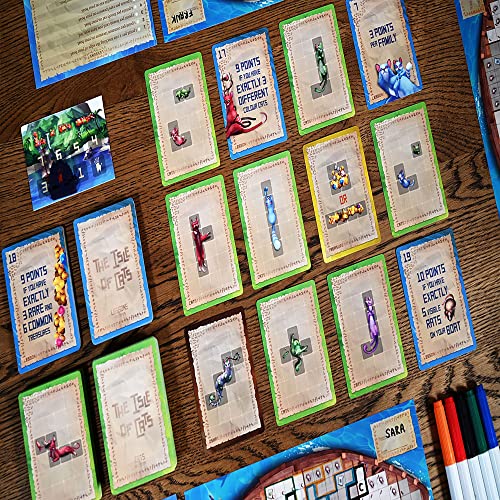City of Games | The Isle of Cats: Explore & Draw - Juego de Mesa, Edad 10+, 1-6 Jugadores, 30-45 Min miniatura 3