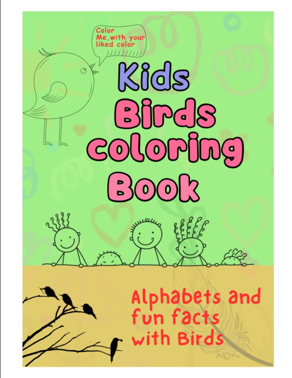 Bird Coloring Book for Kids Ages 3-8: Alphabet A–Z Birds with Fun Facts | Easy and Cute Animal Coloring Pages for Toddlers and Preschool Kids