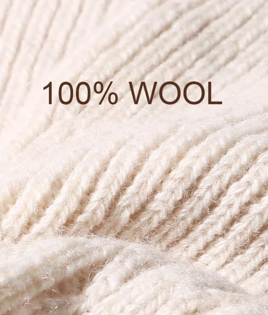 100% lana guanti invernali da donna jacquard knit pieghevole polsino elastico caldi guanti per adulti per la guida sms
