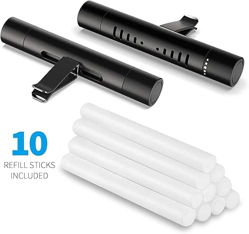 Miniatura 5 de Para Chevrolet Corvette C8 Ambientador de ventilación de coche Clip negro con ventana ajustable y 10 varillas de recarga