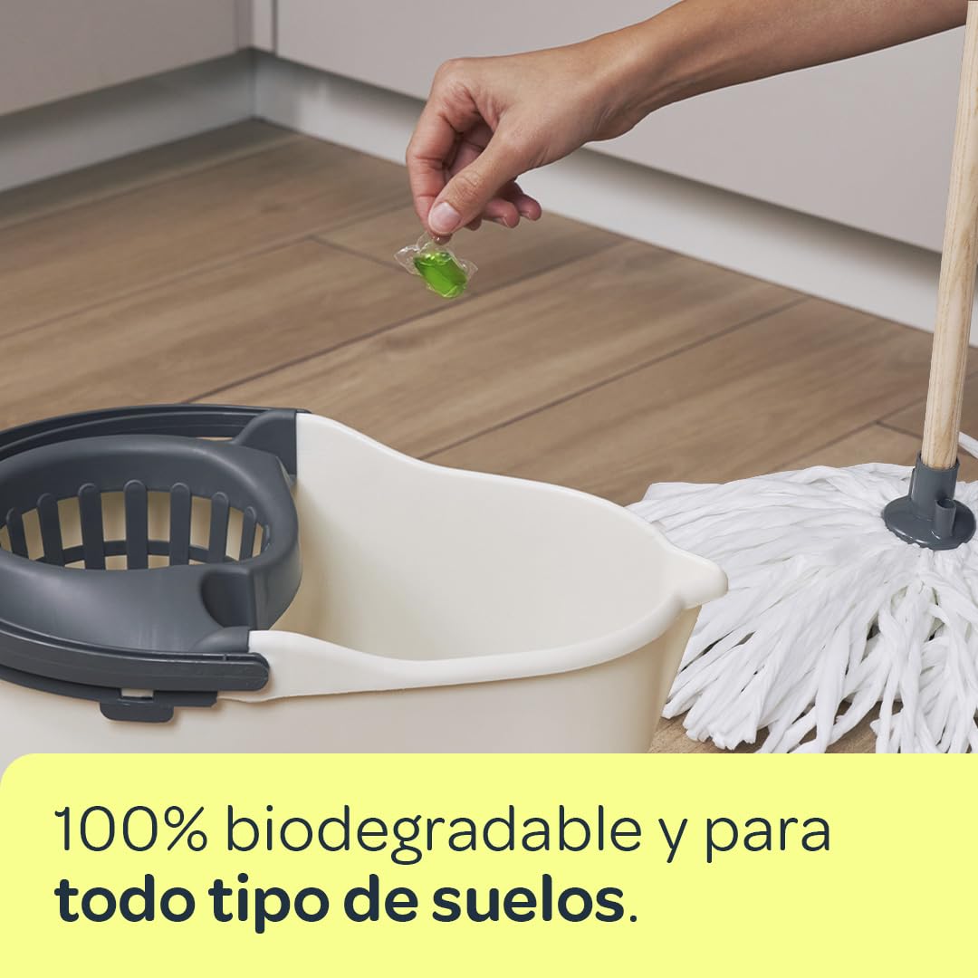 Fregasuelos Universal Ecológico 92 Cápsulas Aroma Manzana EU Ecolabel Concentrado