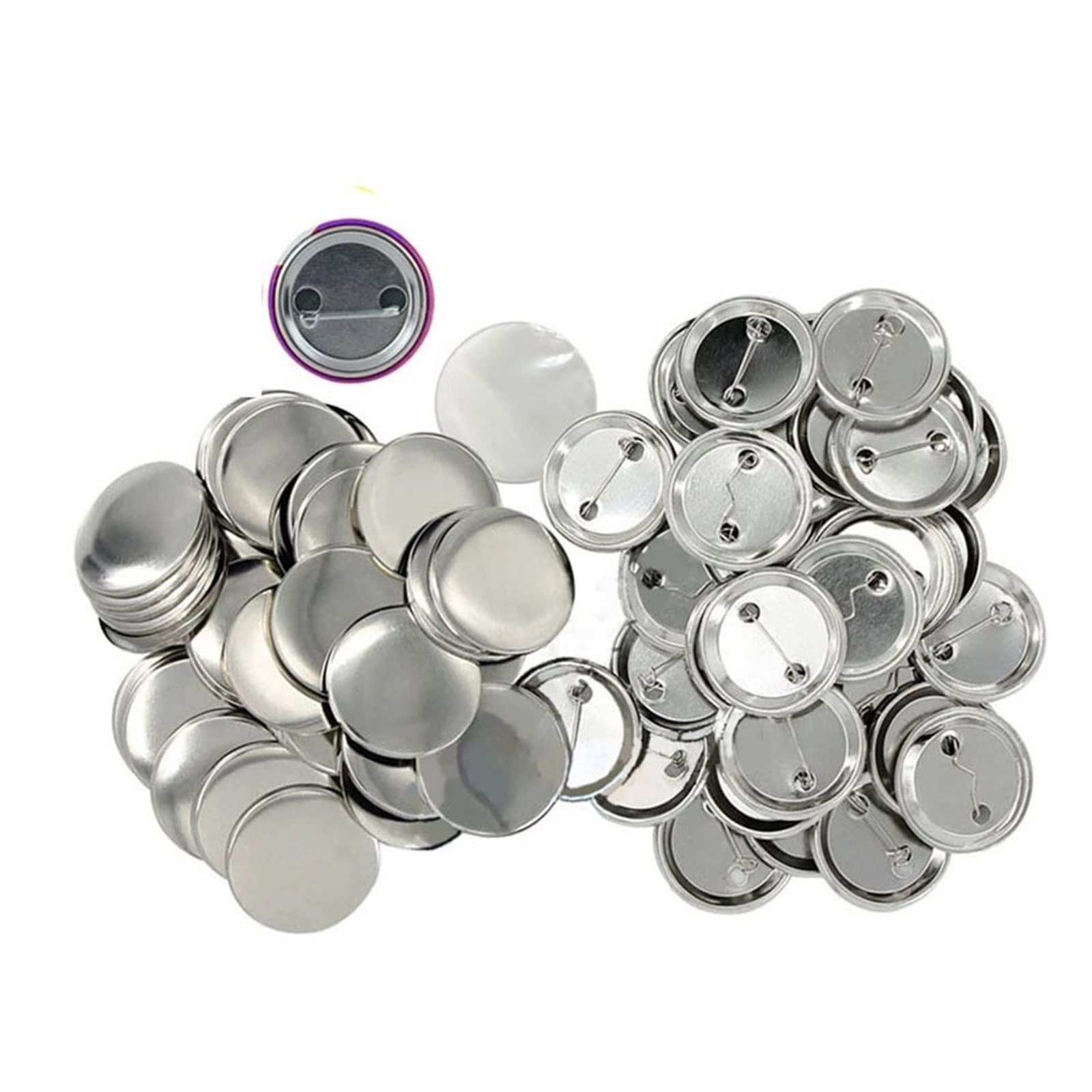 NGTFDCP Badge Machine, 500 Sets Blank Button Making Supplies, Acrylic Design Badge, Clear Pin Badges Kit for DIY Craft DIY Crafts(56mm)