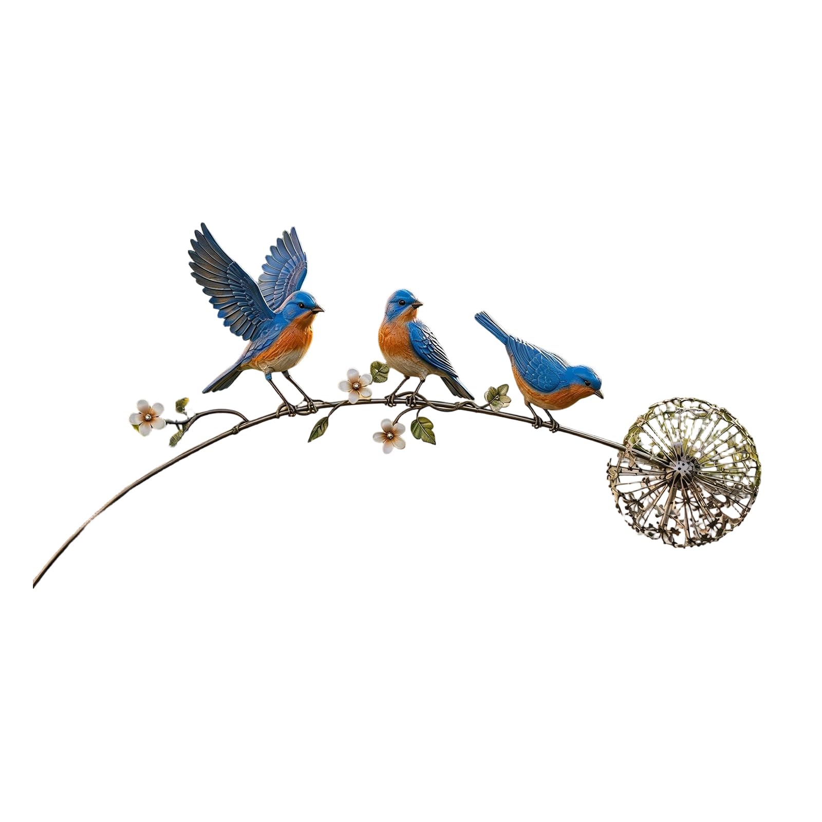 Orb Accent Garden Yard Decor Stake, Metal Outdoor Backyard Sculpture for Garden Bed, Walkway Border Display Accent Outdoor Stake Decoration Metal Yard Ornament Patio Bed Decor Border Walkway Ornament