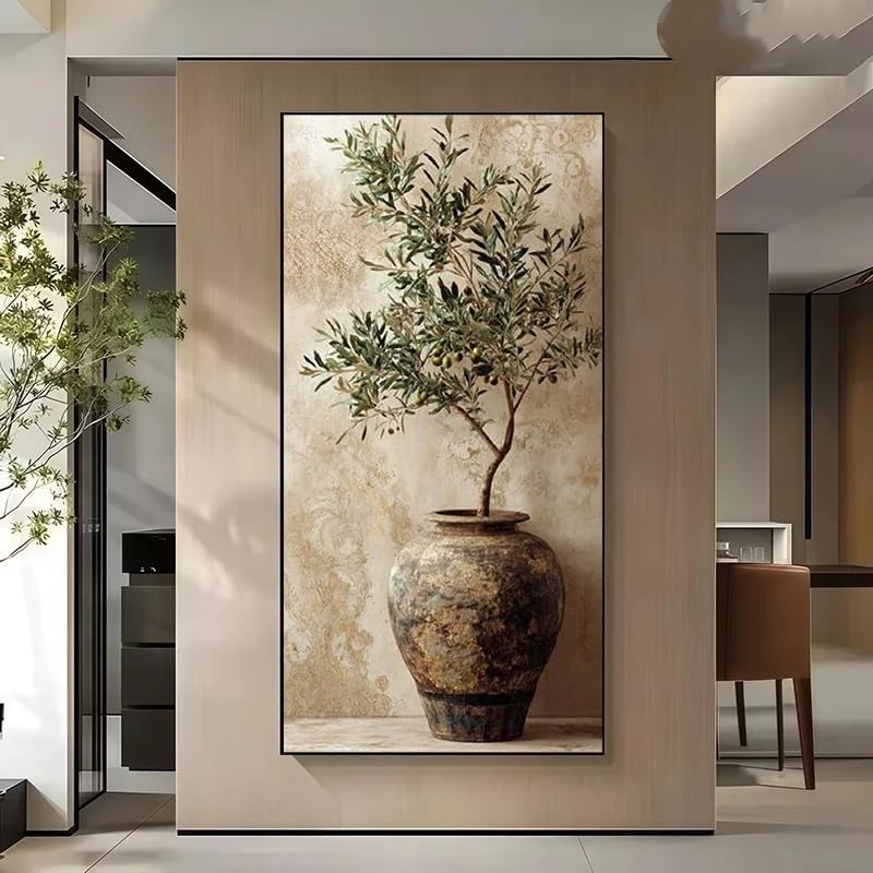 Lienzos artísticos de olivo en óleo digital con bastidor de madera 40x80 3