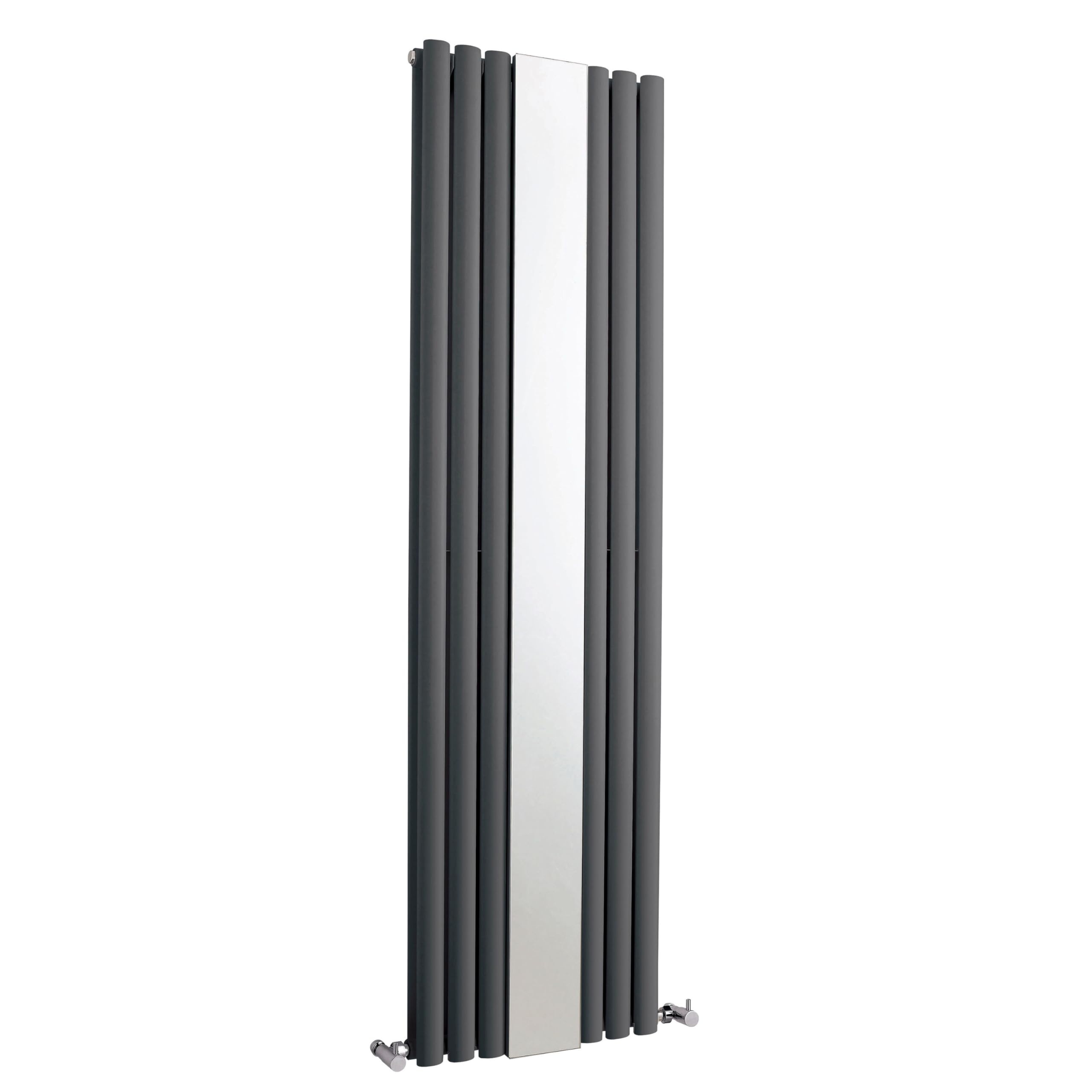 Balterley Pattingham Vertical Double Panel Radiator With Mirror1800mm X 499mmAnthracite from B&Q