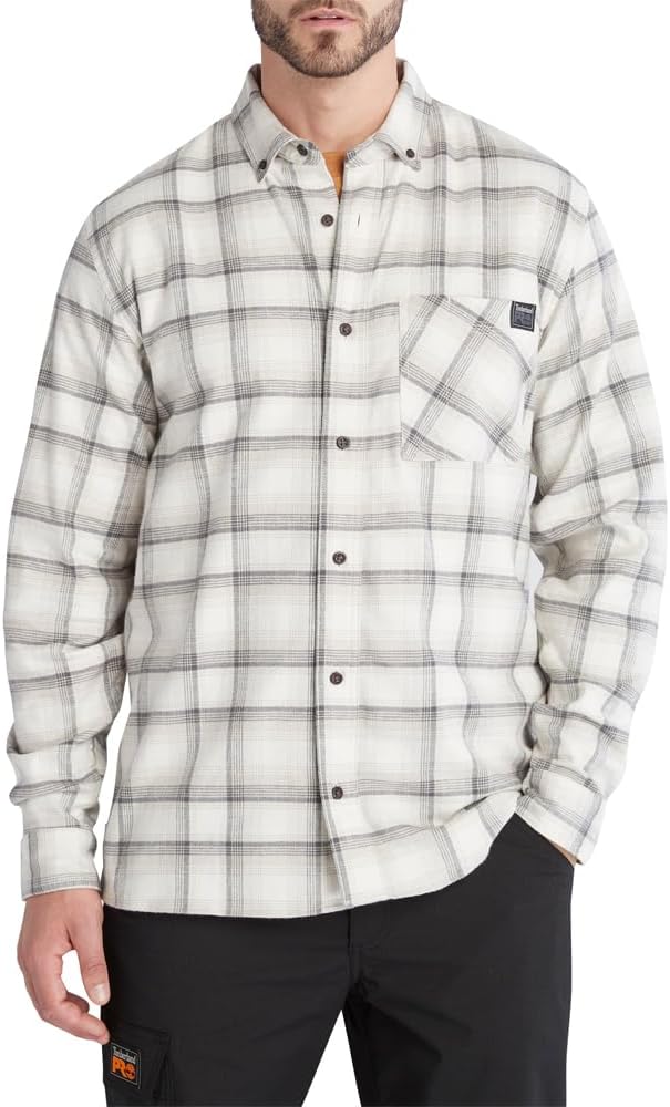 Timberland PRO Unisex-Adult Woodfort Long-Sleeve Lightweight Flannel Flex Shirt