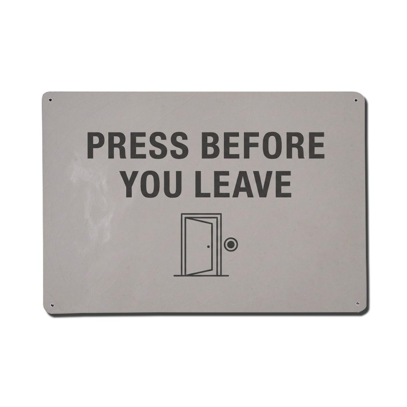 Olhnbad Style Press Before You Leave Toilet Humor Text Layout Metal Tin Sign