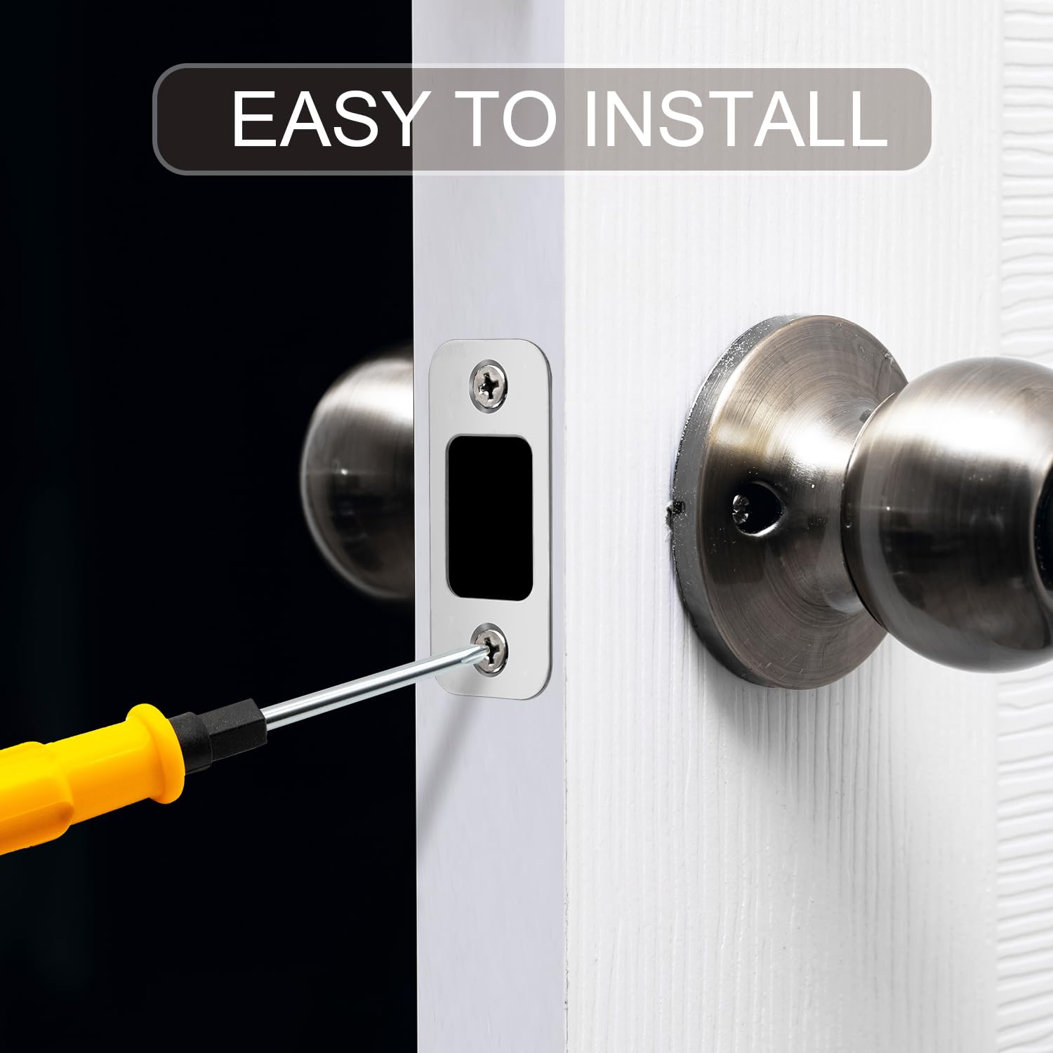 Strike Face Plates 2 Pack Deadbolt Strike Plate - 1x2.25 Inch Steel ...