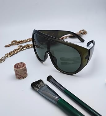 Oversized Sunglasses for Women Y2k Chunky Wrap Around Sunglasses