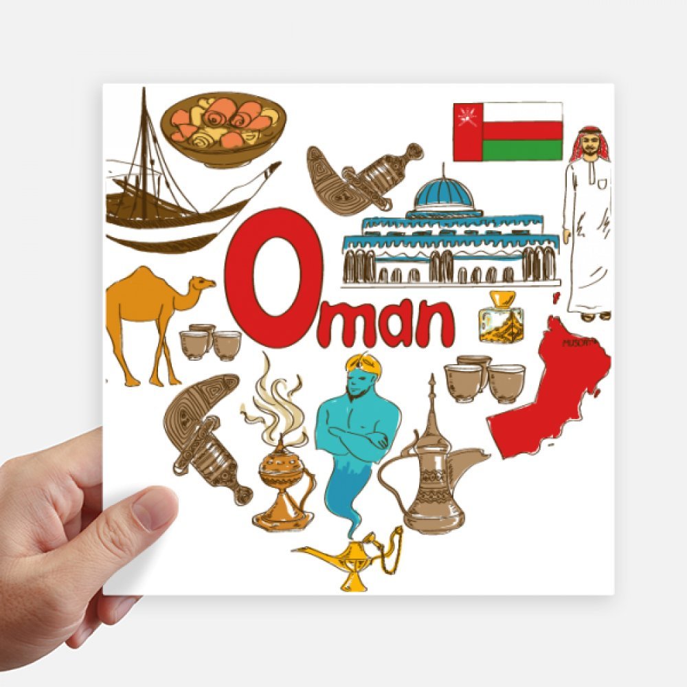 Drapeau national Oman autocollant idéal pour personnaliser et identifier votre valise