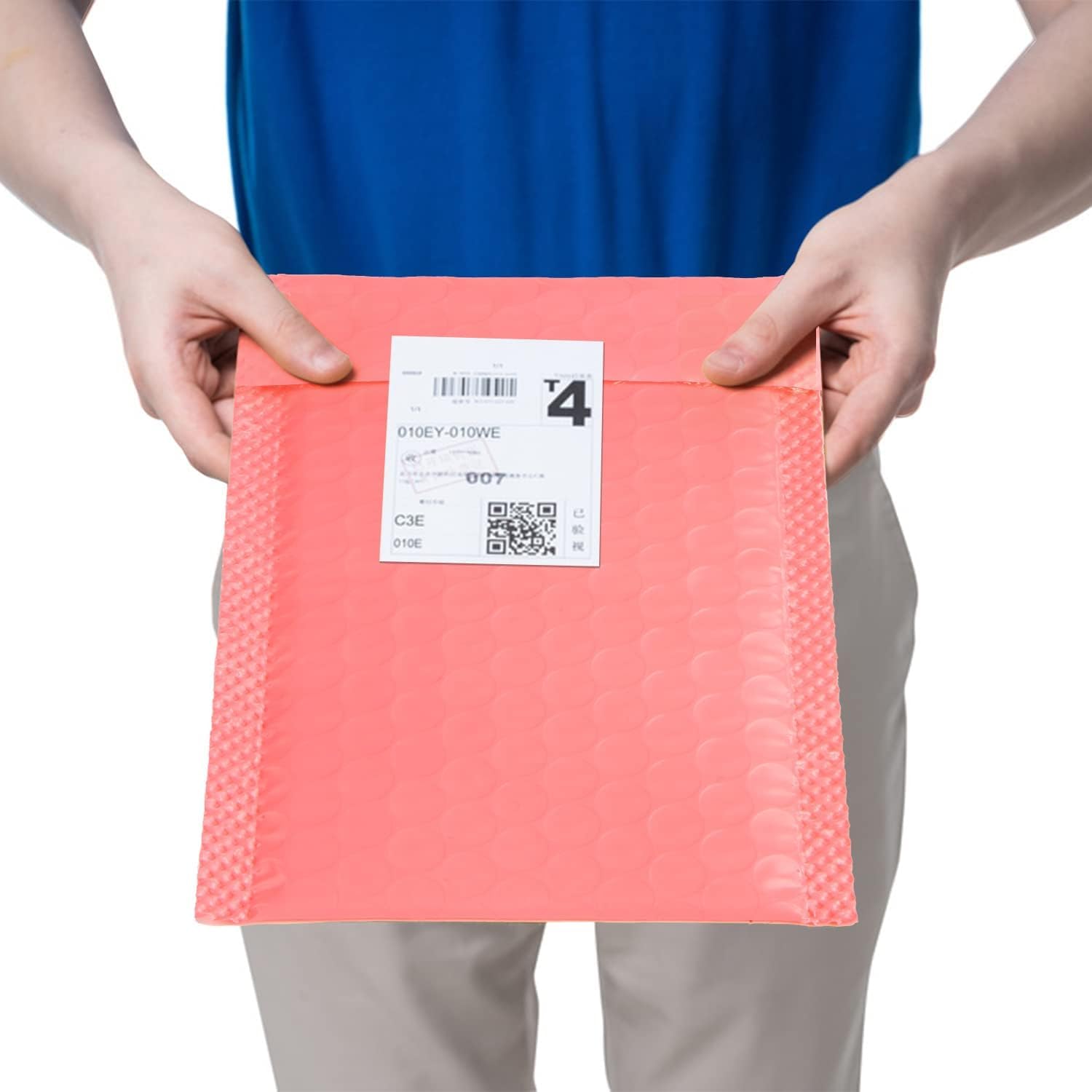 SULOLI 12 Piezas Bolsa de Burbujas，Sobres Acolchados para Envios,Sobres Burbujas,Diseño Resistente al Agua，Adecuado para Transporte, Embalaje y Envío（Rosa）