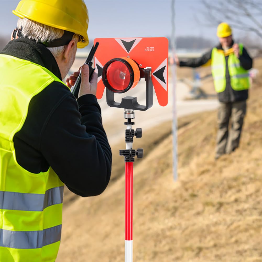 Compacto y duradero: prisma de ángulo recto de barra en L de 90° con diseño de inclinación única, perfil de aluminio y vidrio recubierto de cobre para precisión de topografía