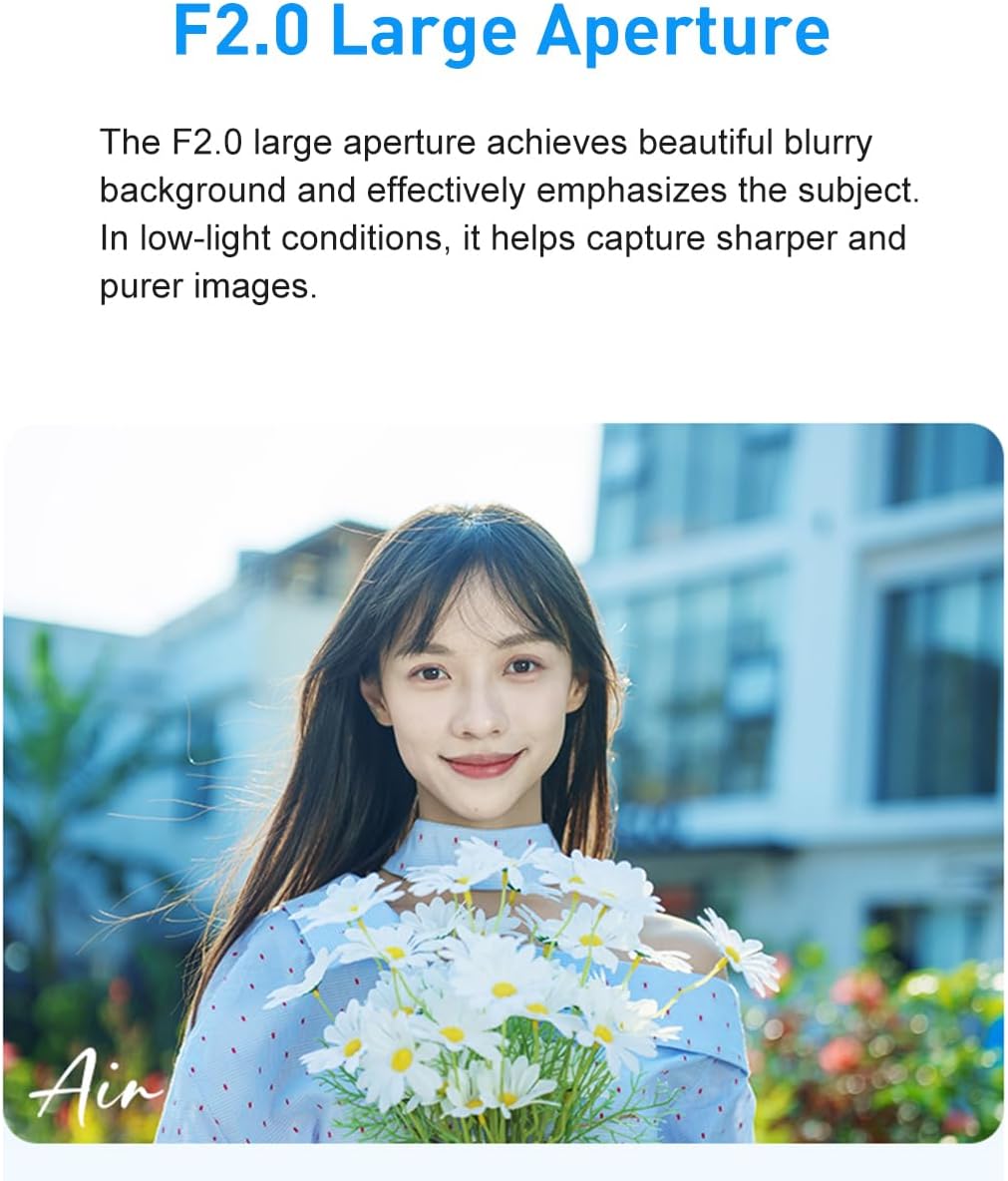 58mm filter size and cylindrical lens hood of VILTROX AF 50mm F2.0 Z-Mount Lens