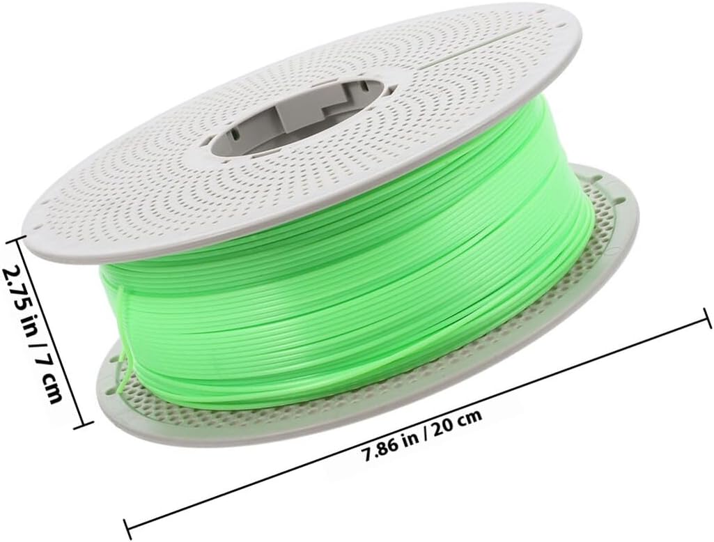 Veemoon Glow in The Dark Green Luminous Pla 3D Printer Filament 1kg Spool for Layered Printers and 3D Printing Pens Luminous Green Filament Refill