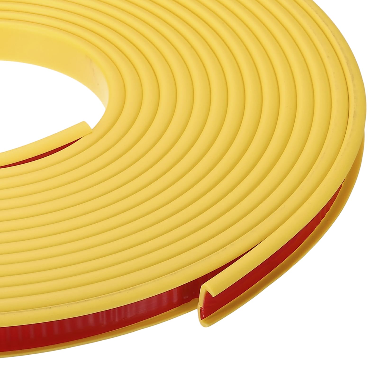 sourcing map 24.9 ft U-Shape Edge Banding, Fit 1/2 Inch Adhesive TPE Flexible Furniture Edge Protector for Cabinets, Countertop, Shelves, Table, Woods, Yellow
