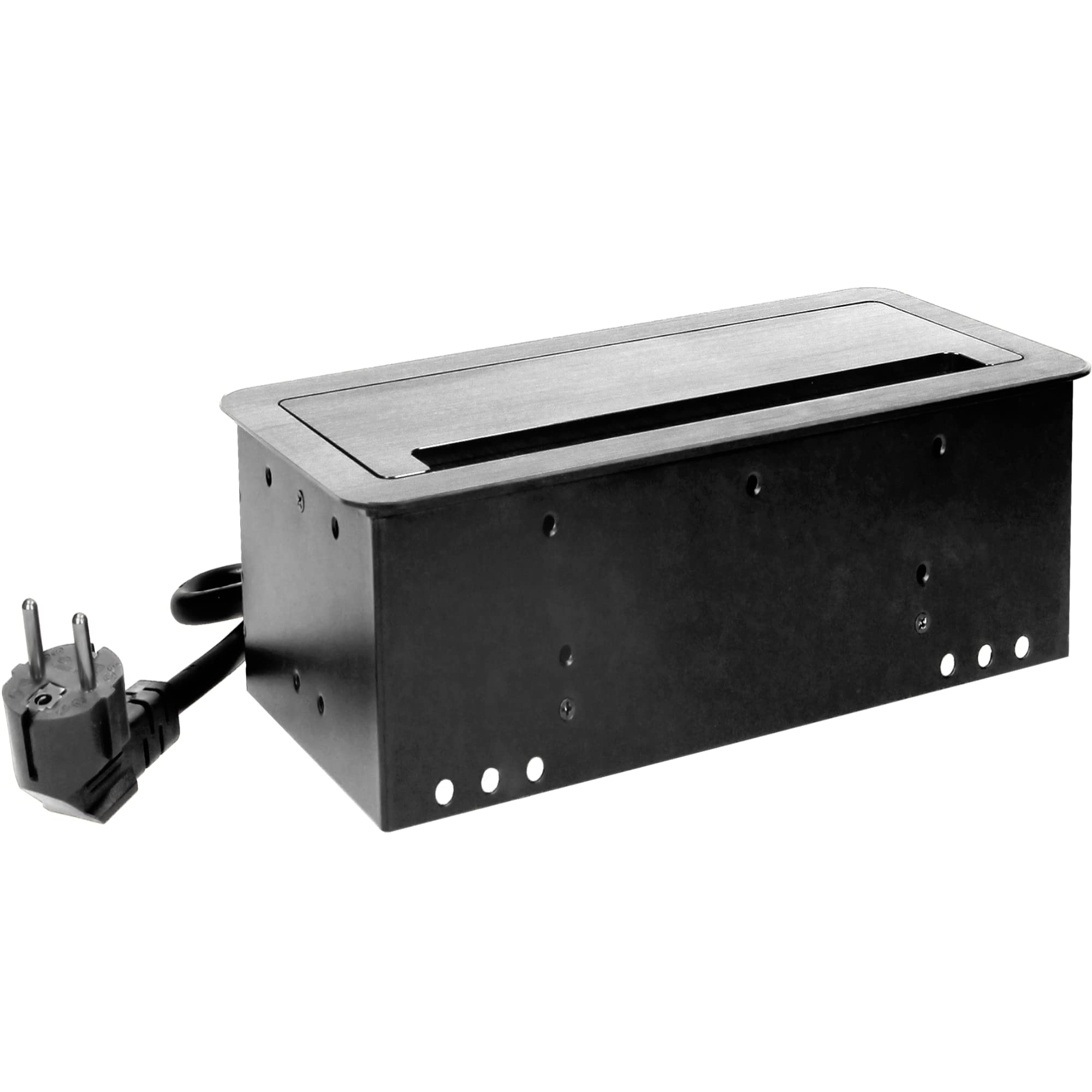 Orno AE-13127(GS)/B - Ciabatta elettrica a scomparsa, 3 prese, cavo da 1,5 m