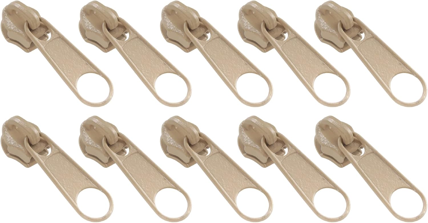 100pcs #5 Bulk Metal Zipper Slider Pulls for Coil Teeth - Black