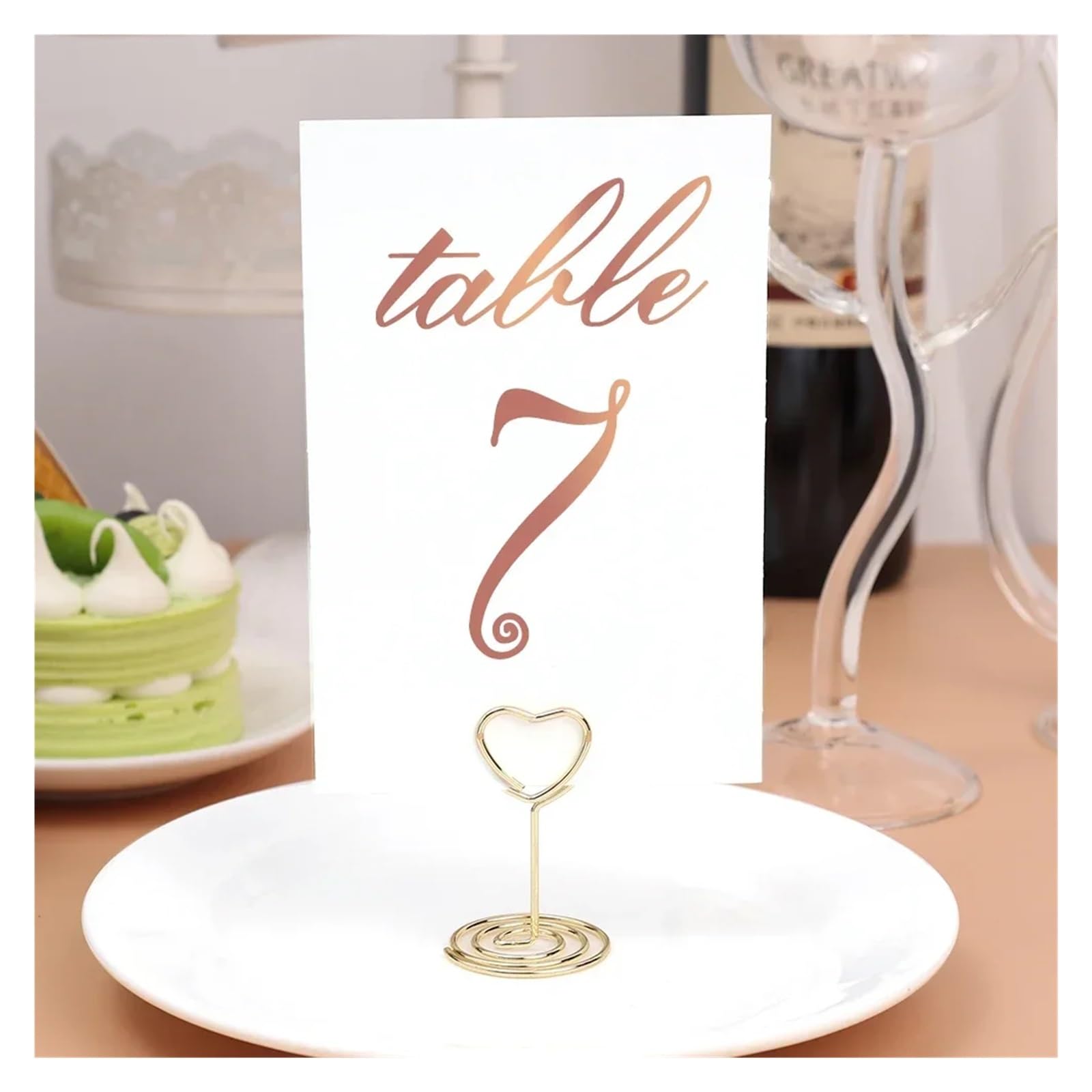 Kartenständer, 24/1PCS Metall Platzkartenhalter Steht Hochzeit Tisch Stehen Geburtstag Party Home Dekoration Lieferungen(Love,24PCS)