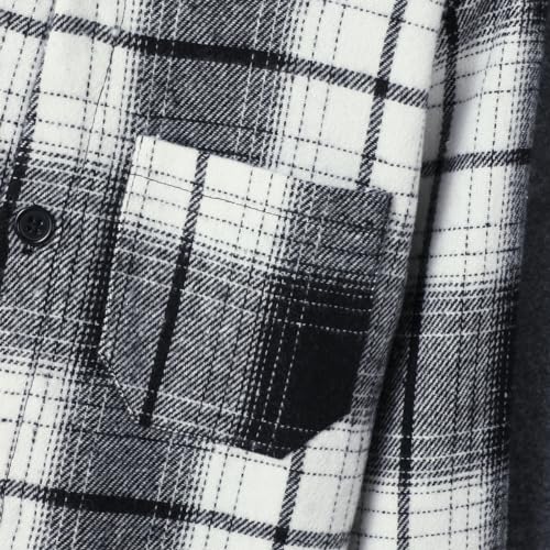 QLIPIN Boys Flannel Shirts Plaid Hooded Button Down Long Sleeve Shirt Fall Winter Clothes Lightweight Shacket Jacket3