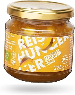 Reishunger BIO Mango Chutney, 1,35kg (6x225g) – Mild und fruchtig mit indischen Gewürzen – Ideal als Dip, Brotaufstrich, z...