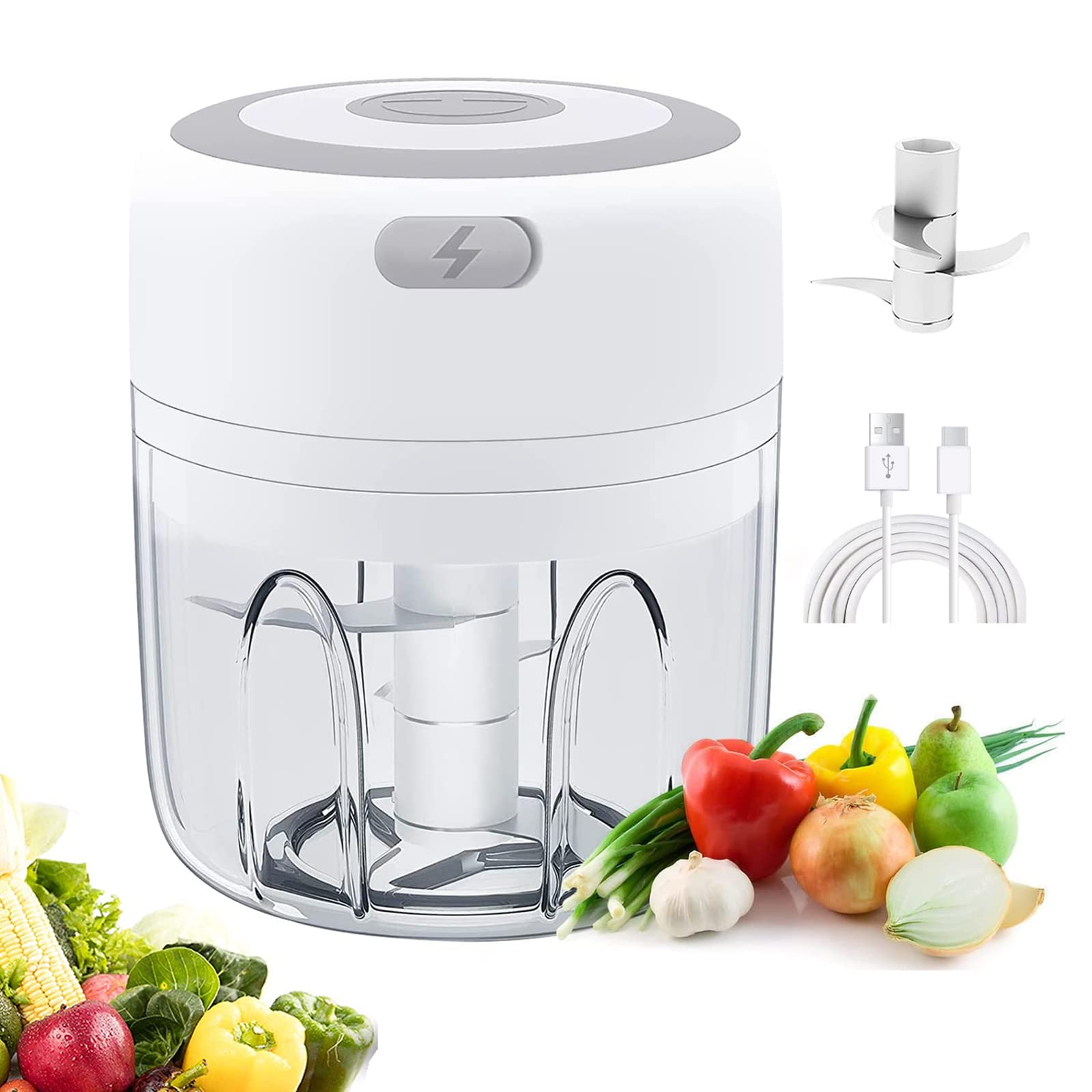 Buy Hileny Electric Mini Garlic Chopper, USB Wireless Portable Small