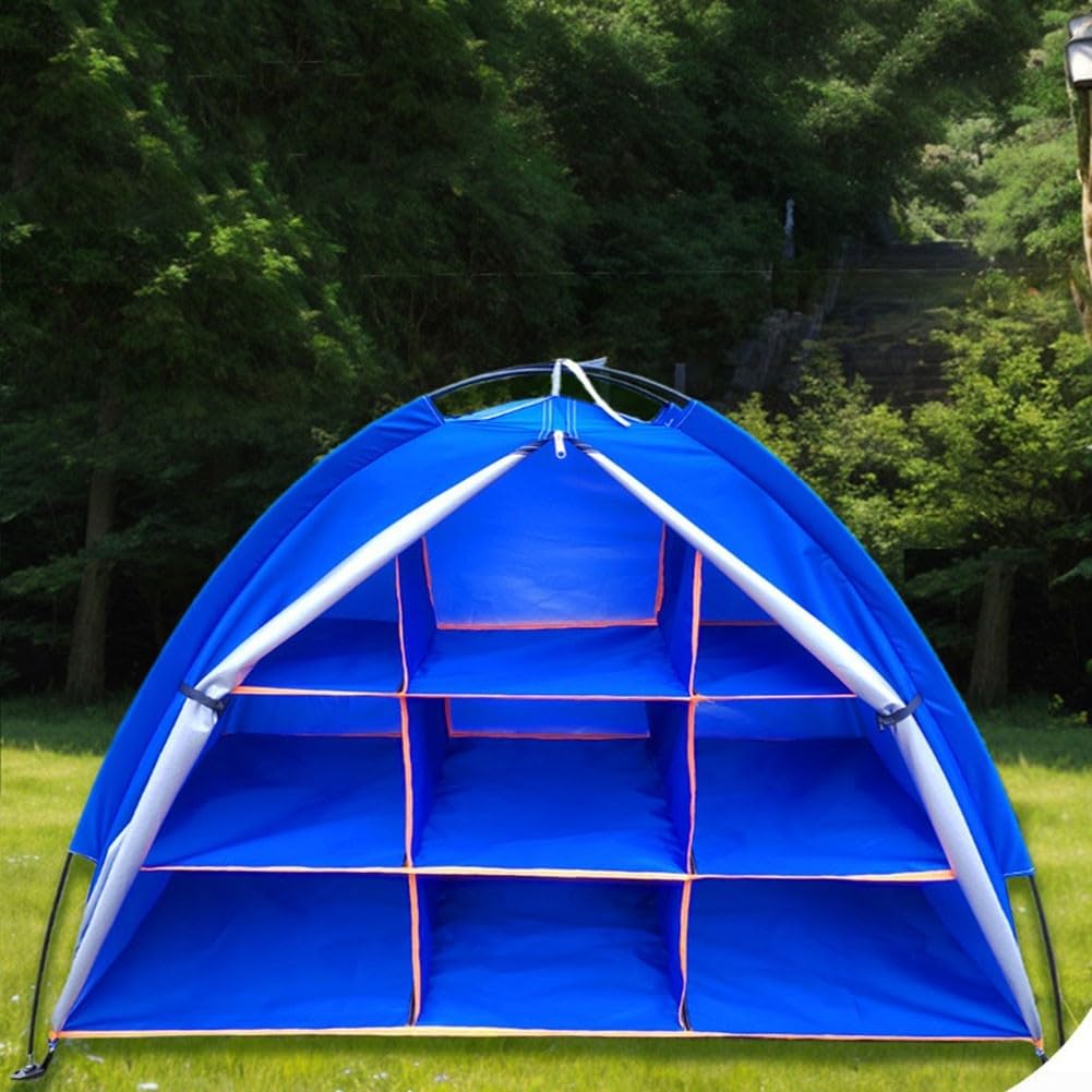 Zoegneer Tienda de almacenamiento al aire libre 9 estantes gabinete de camping portátil impermeable organizador para barbacoa picnic viaje parque zapatos almacenamiento hogar patio trasero 120 * 50 *