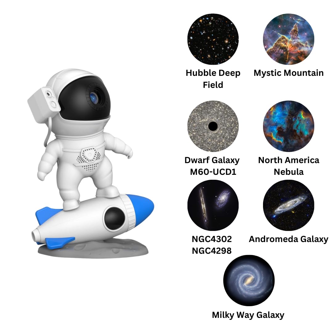 Jeu de disques pour projecteur Rocket Astronaut Galaxy (4. génération) | 7 disques avec images de qualité HD