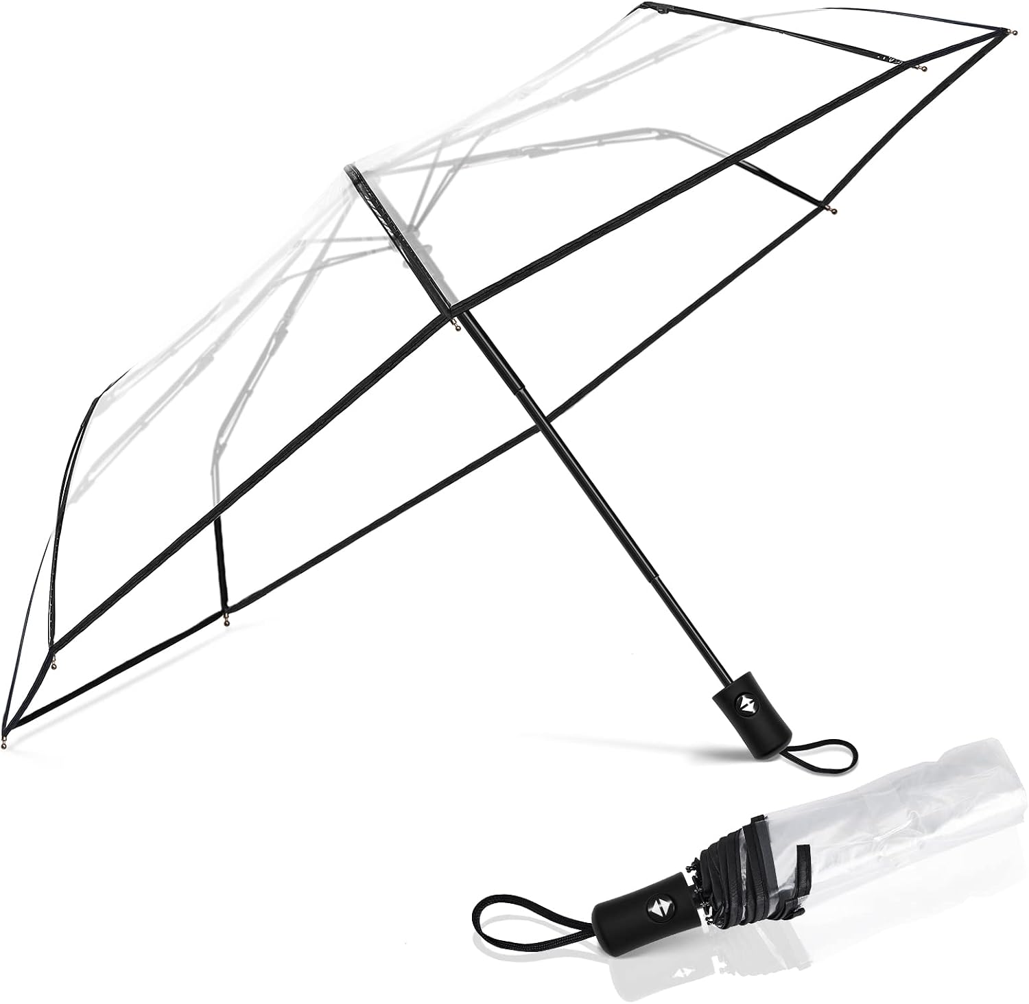 Clear Automatic Open Foldable Umbrella Auto Open Close
