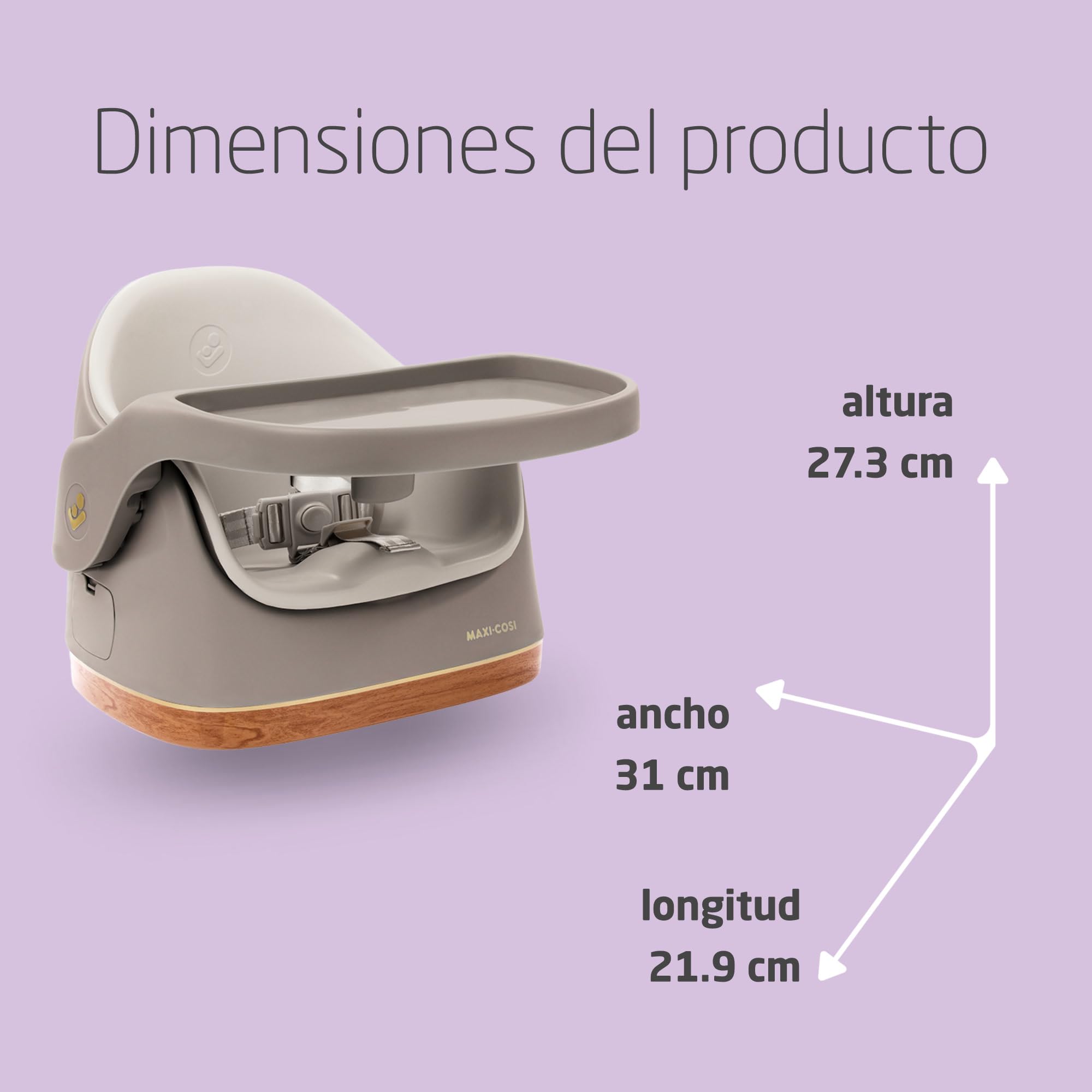 Maxi-Cosi Jay Trona Bebé Portátil 2 en 1, de 6 Meses a 3 Años, 9-15 kg, Asiento Bebé Suelo, Bandeja Ajustable, Fácil de Limpiar, Diseño Compacto, Espaciosa, Elegance Beige